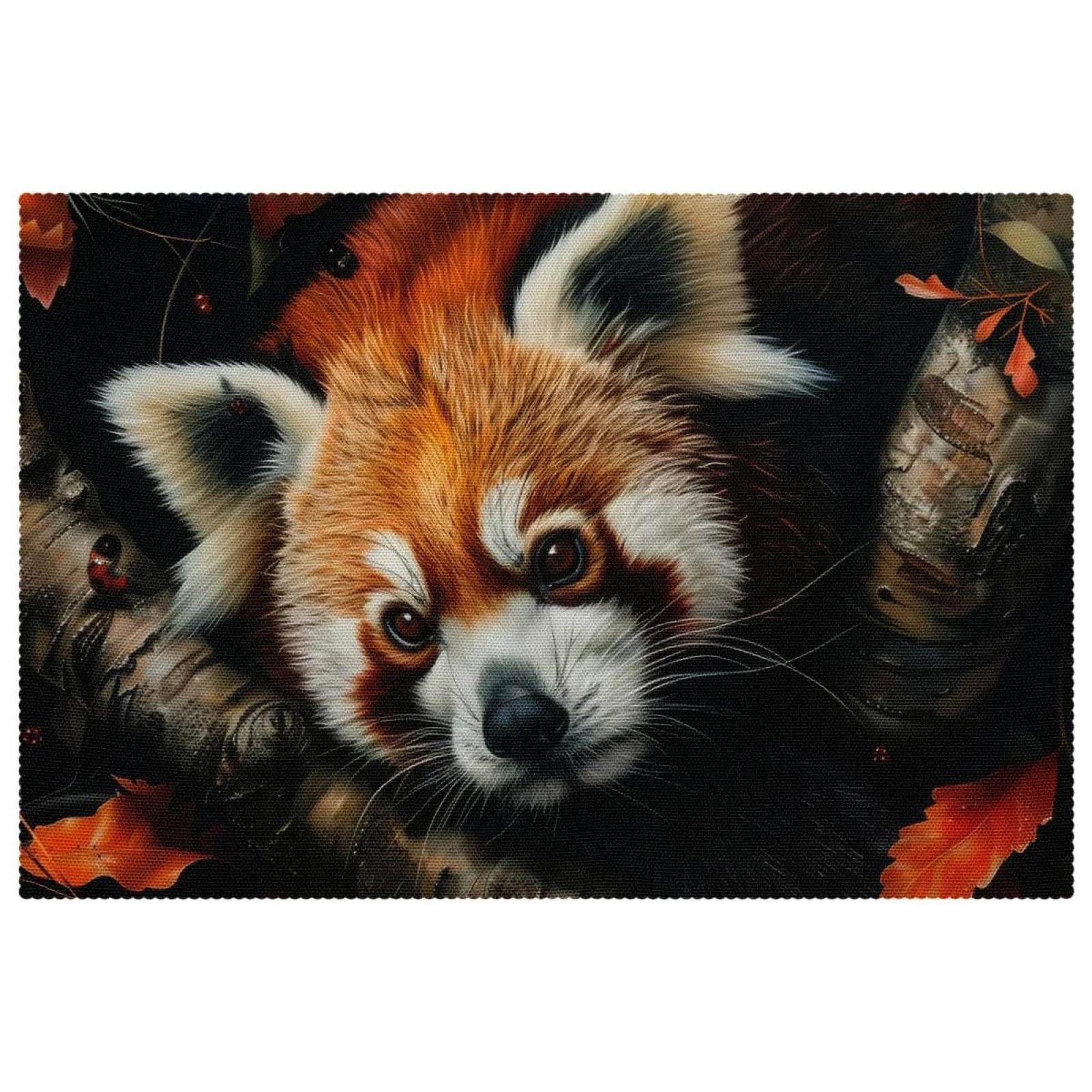 Set de table panda rouge résistant à la chaleur pour protéger votre bois