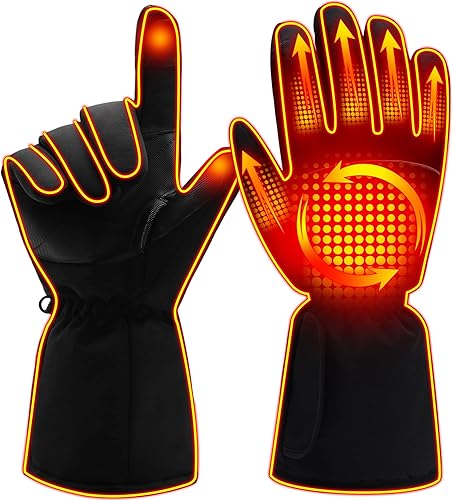 MMlove Guantes térmicos para hombres y mujeres, guantes eléctricos para pantalla táctil, guantes de calentamiento cálidos de invierno, guantes