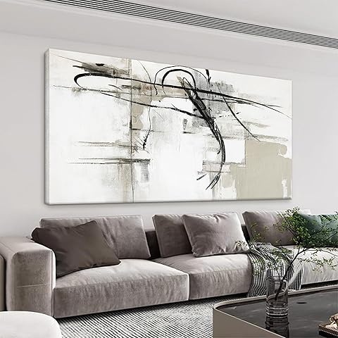 Abstract Wall Art Modern Wall Canvas Decorations Maximalist Black Line Canvas Wall Art Decor Prints Minimalist Large Artwork For Living Room Wall Bedroom Kitchen Office Home Wall Artwork 29