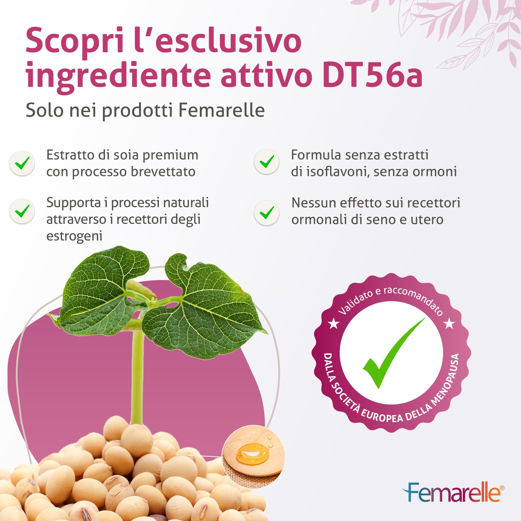 Femarelle Unstoppable – 56 capsule - Supporto dopo la menopausa con DT56a, Vitamina B2, Vitamina D3, Biotina e Calcio