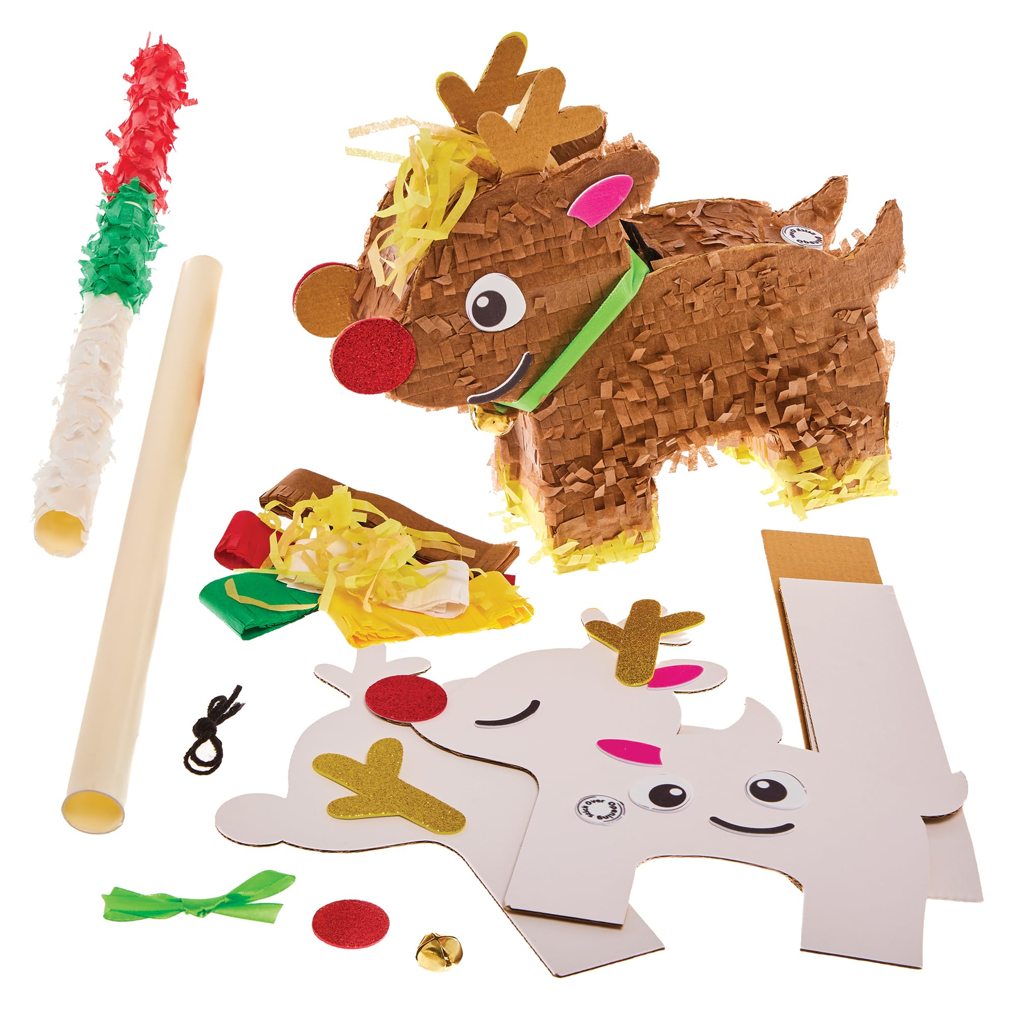 Baker Ross FX644 Reindeer Pinata Kit - 1 Kit, Christmas Party Pinata Craft Kit for Kids