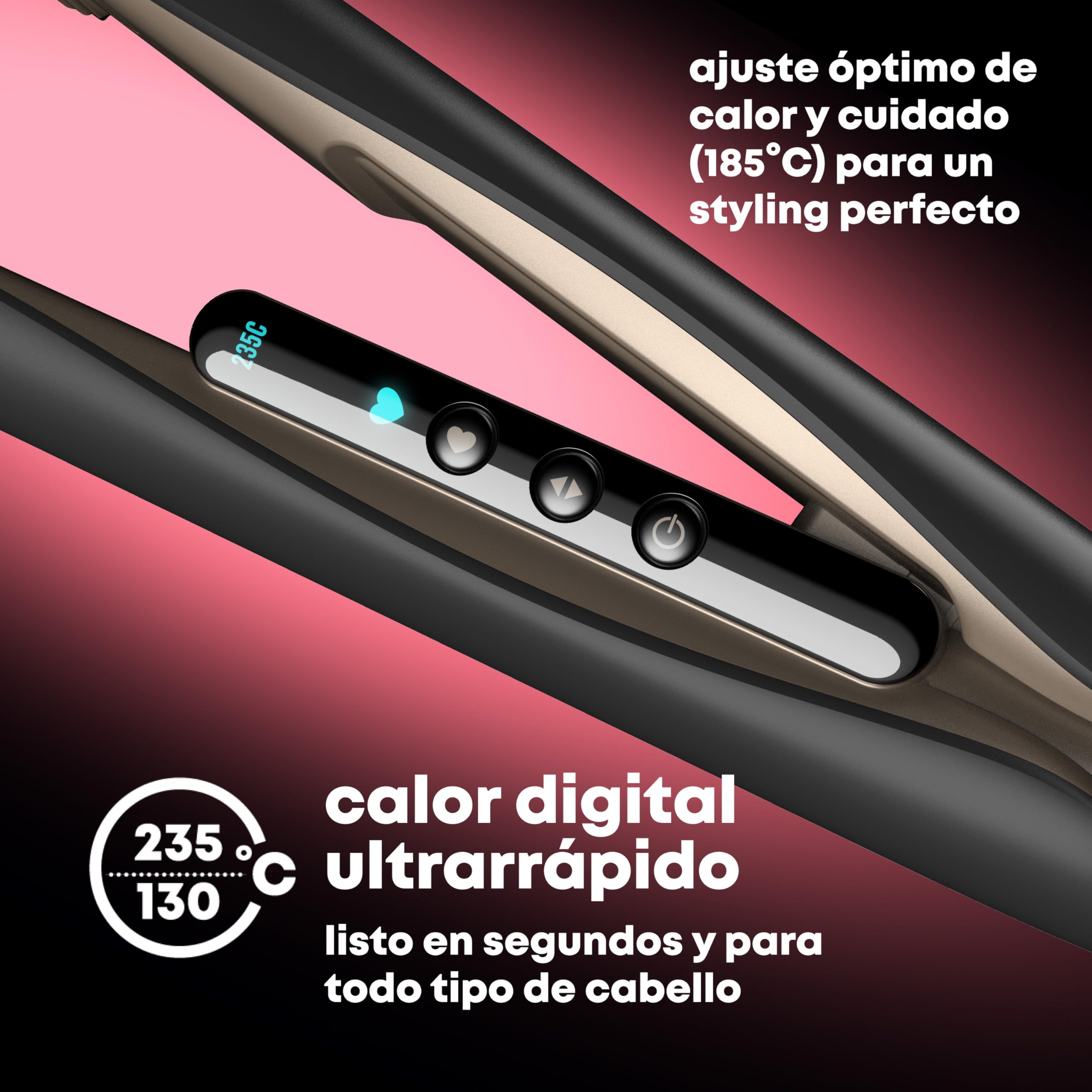 REVAMP Enigma Tri Care Plancha de Pelo Infrarroja - Iónica | Placas de Cerámica Infrarroja, Aceites Progloss, Protección y Cuidado del Cabello, Antiencrespamiento