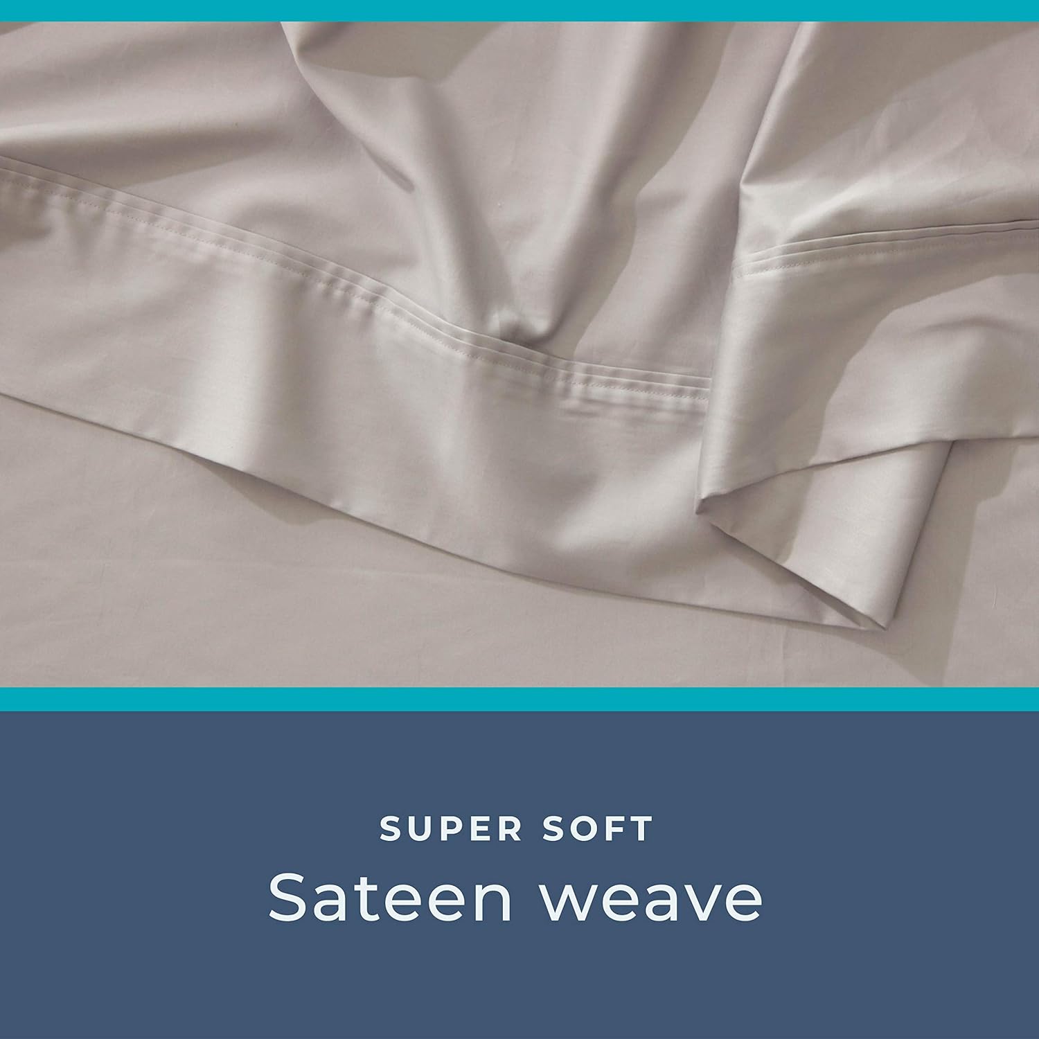 Super Cheap 🛒 Queen Size Bed Sheets Set by Leesa, 100% Cotton Cooling Sateen, Includes Pillowcases and Fitted Sheets, with High Thread Count, Light Grey Super Big Clearance! Queen Size Bed Sheets Set by Leesa, 100% Cotton Cooling Sateen, Includes Pillowcases and Fitted Sheets, with High Thread Count, Light Grey