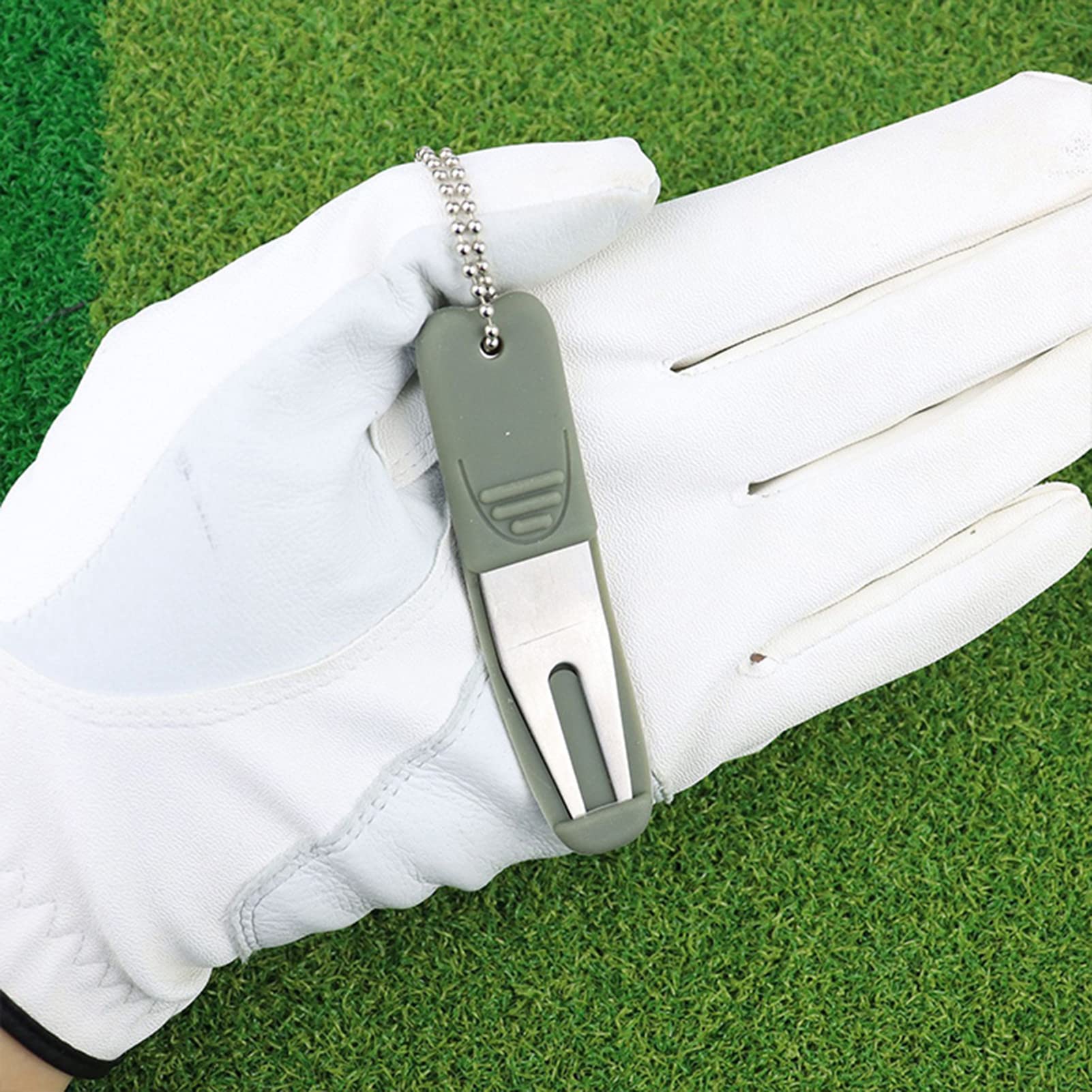 Forcella da Golf Riparazione Divot Fairway Ball Mark Tool Prato Allenamento