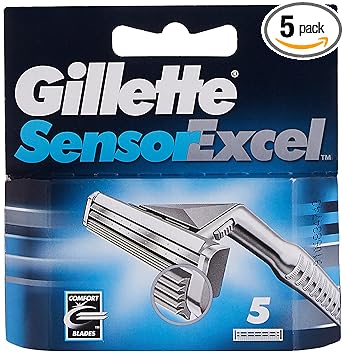 Gillette Sensor Excel Refill Razor Blade Cartridges - 5 Blades Cartridges