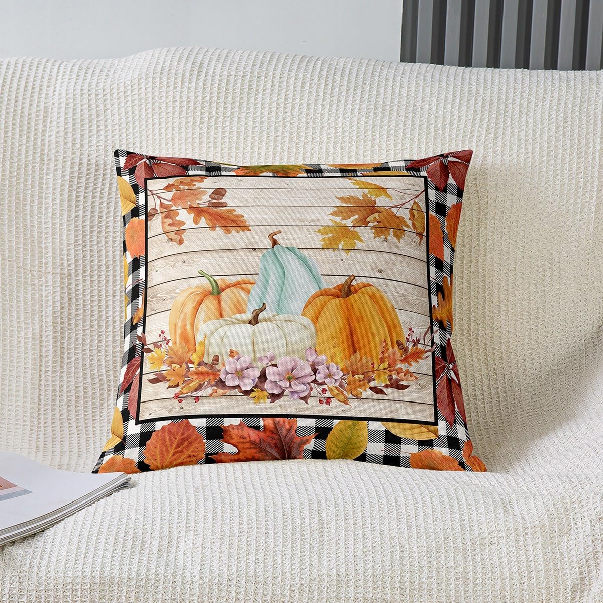 FEVERQIYI Set Di 2 Federe Per Cuscini In Velluto Arancione Bruciato: 60x60 Cm, Con Cerniera Nascosta, Perfette Per Decorazioni Autunnali In Camere E Soggiorni