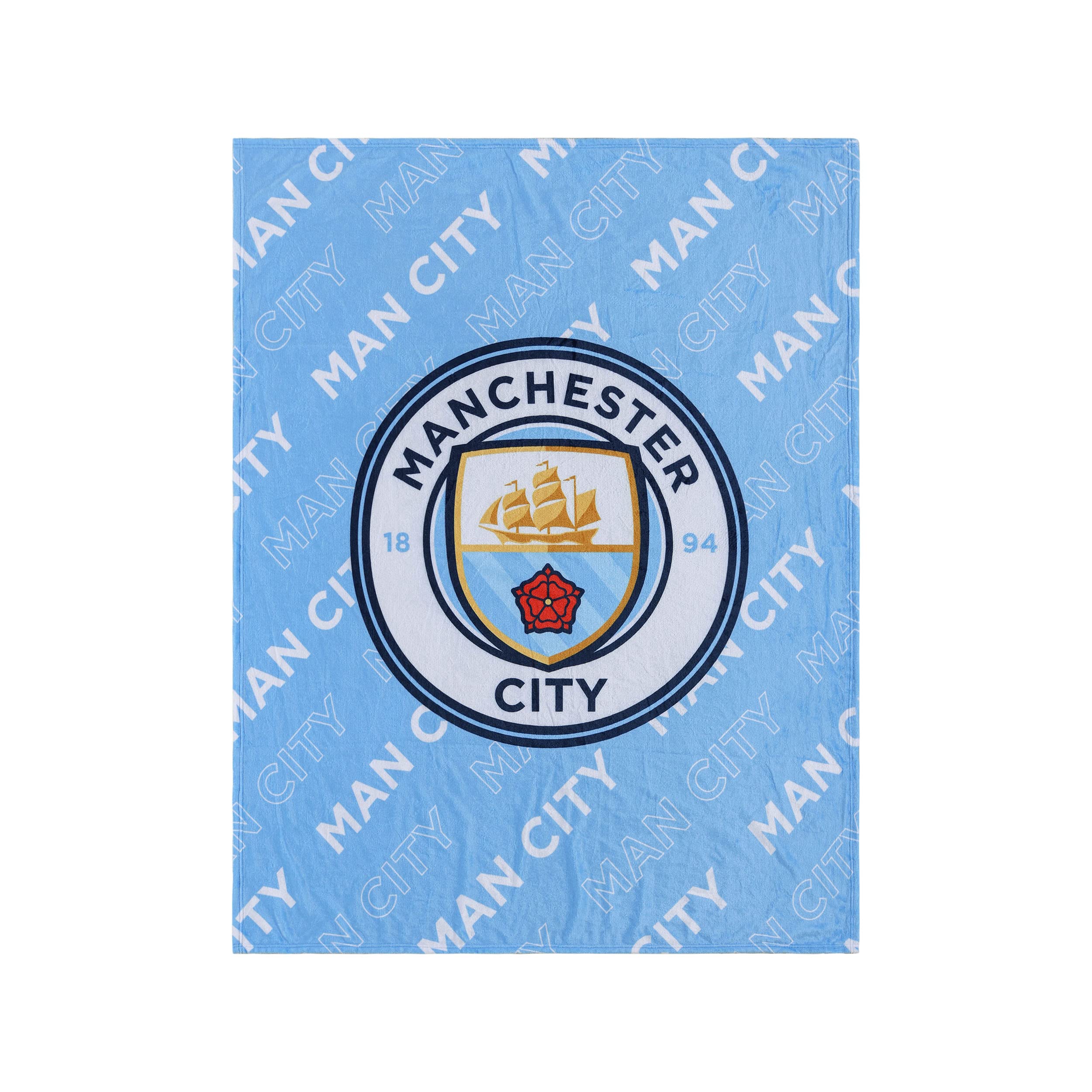 Foco Manchester City Premier League Football Fan Bed Throw Blanket