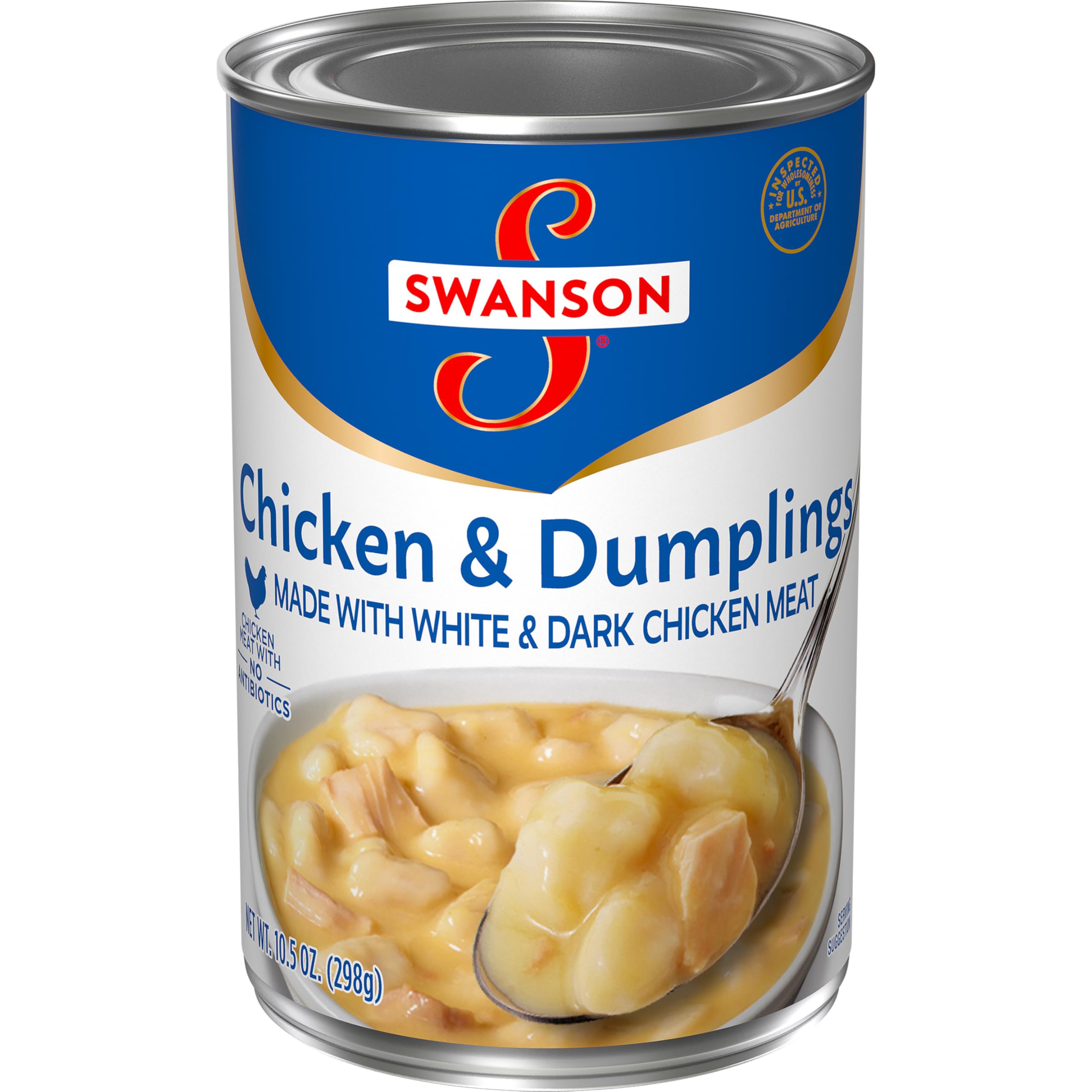 Swanson Chicken & Dumplings Made with White & Dark Chicken Meat, 10.5 Ounce Can