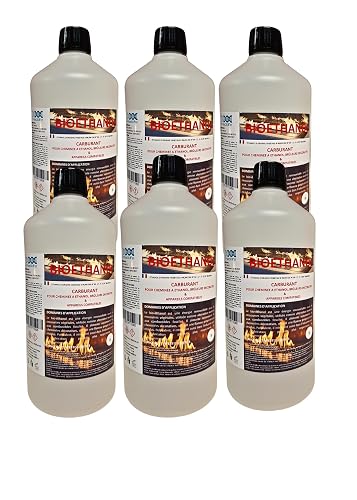 Bioéthanol 1L X 6 – Combustible Écologique Premium pour Cheminée