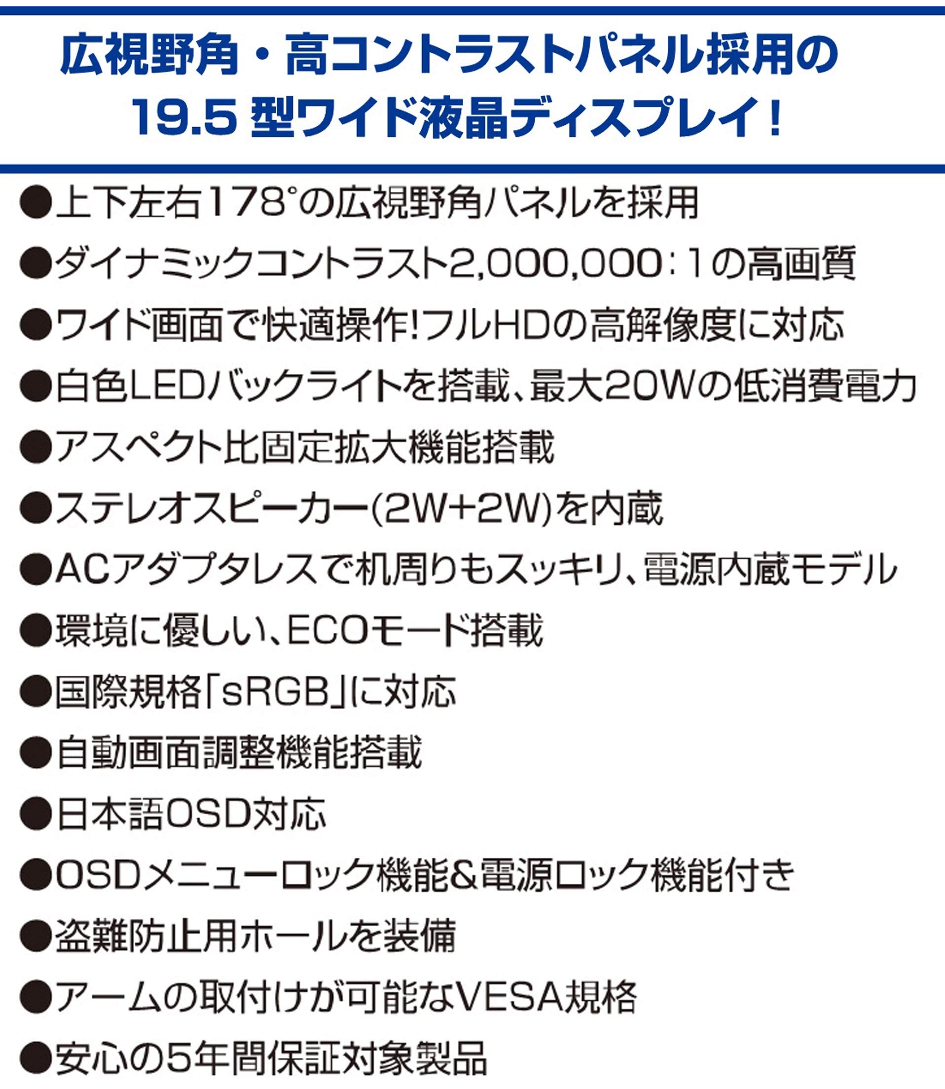 Amazon.co.jp: グリーンハウス モニター ディスプレイ 19.5インチ