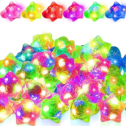 50 anillos LED intermitentes iluminados con luces de gelatina, coloridos anillos brillantes para fiestas, juegos de clase, premios, Halloween, San