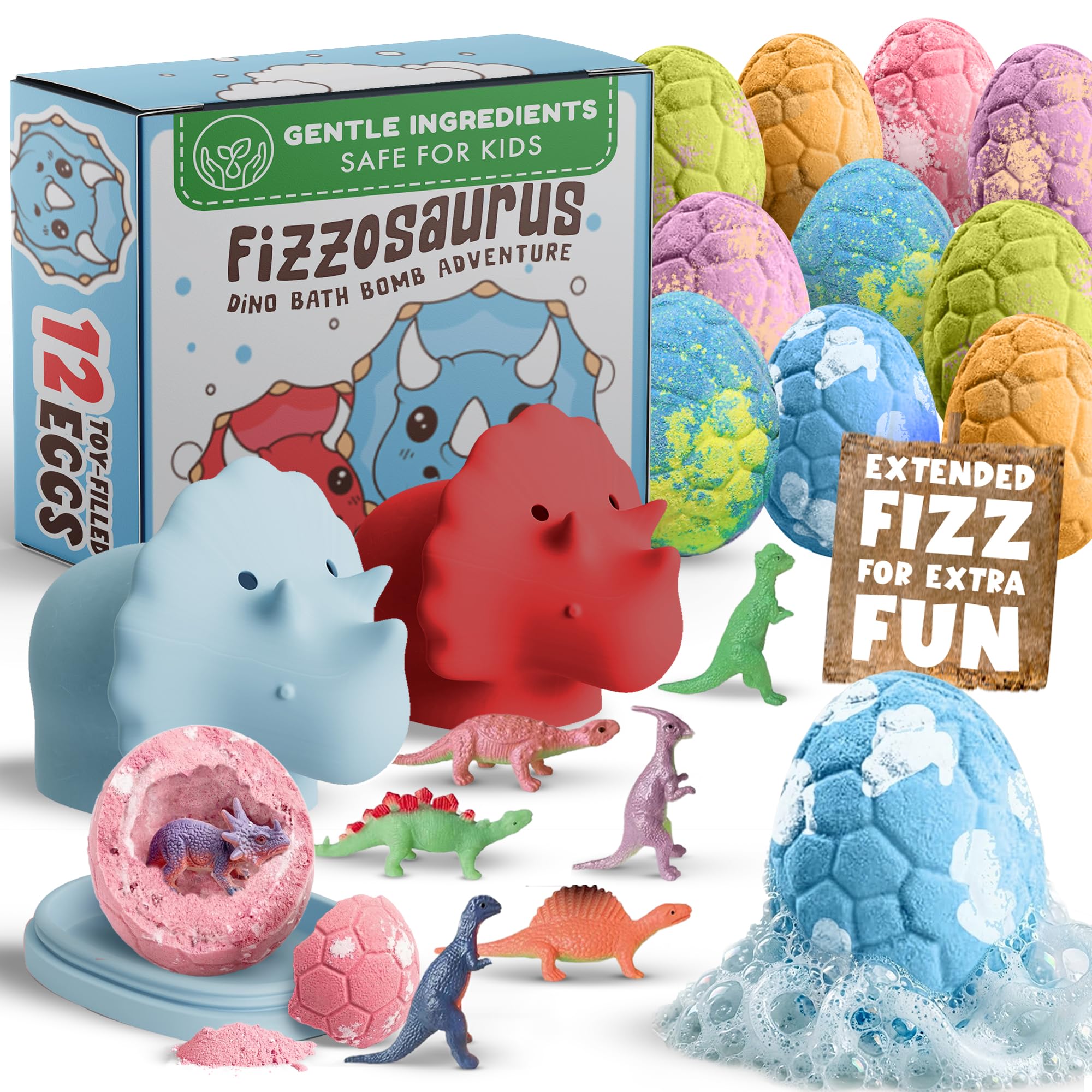 Quack Quack Moo 12-Pack Dino Bath Bombs
