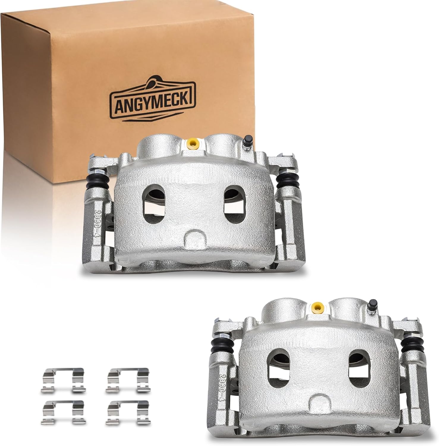 2x Front Brake Calipers Assembly Pair Set of 2 Driver and Passenger Side Replacement for GMC Sierra 1500 Yukon Chevrolet Silverado 1500 Classic 2007-2008 Tahoe Suburban 1500 Avalanche 18-4918 18-4919