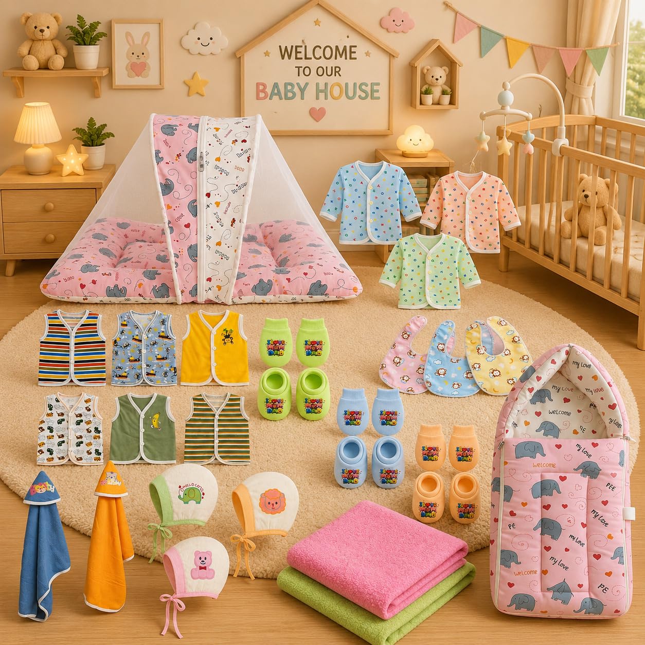 Toddylon 27 in 1 New Born Baby Complete Daily Items Combo Gift Pack-image-24