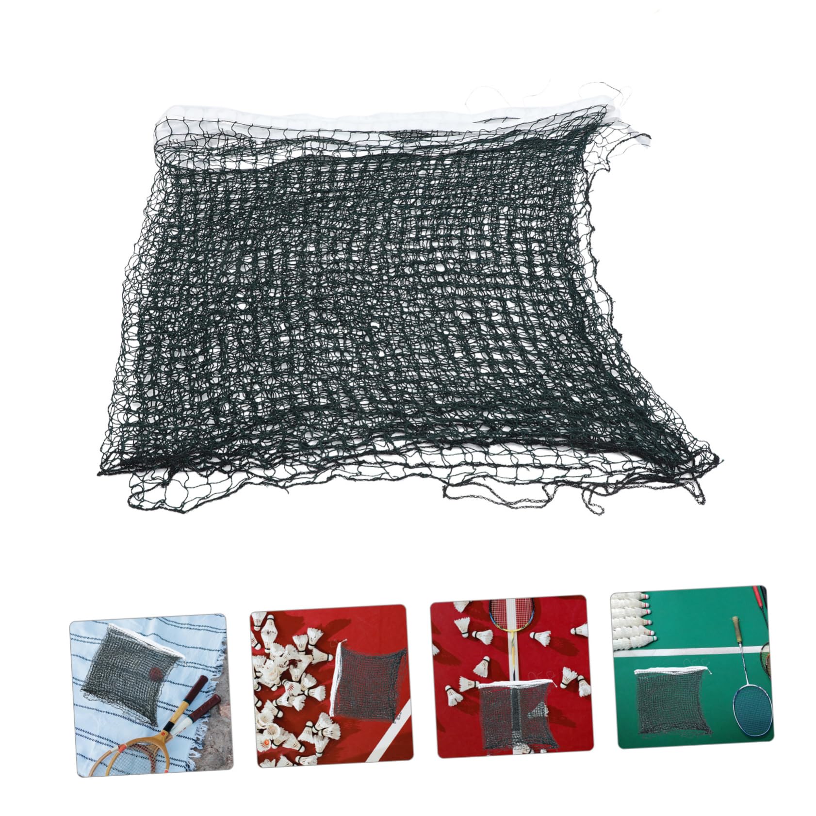 Mikikit Outdoor Badminton Net 780x62cm Metal Wire Reinforced Training Standard Easy Installation