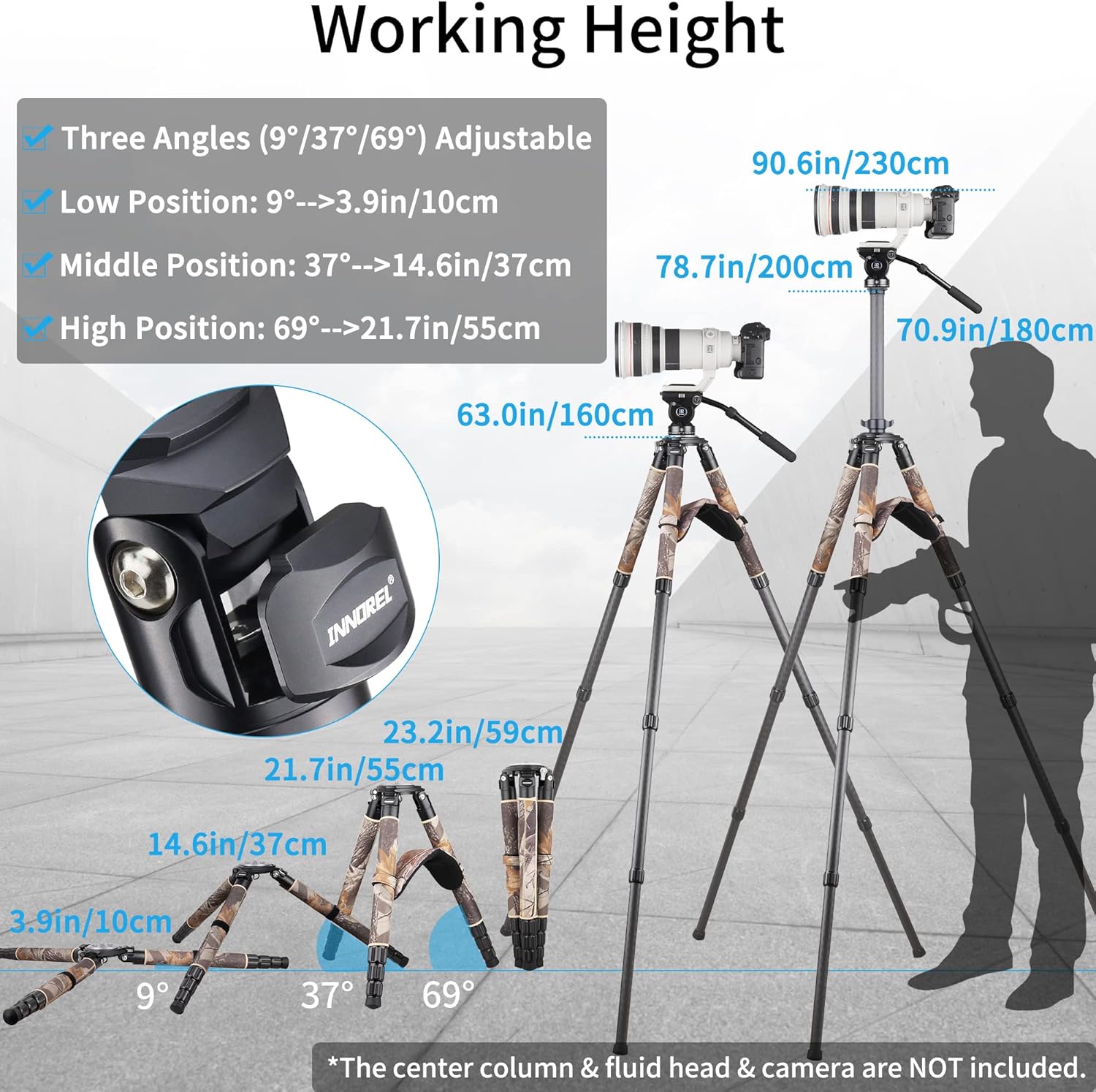 🛒 Flаѕh Sаlе Carbon Fiber Bowl Tripod-INNOREL RT90CM Heavy Duty Bowl Tripod with 75mm Bowl Adapter 40mm Leg Tube Ultra Stable Professional Camera Tripod Max Load 88lb/40kg with Camouflage Sleeve Blасk Frіdау - 70% оƒƒ Carbon Fiber Bowl Tripod-INNOREL RT90CM Heavy Duty Bowl Tripod with 75mm Bowl Adapter 40mm Leg Tube Ultra Stable Professional Camera Tripod Max Load 88lb/40kg with Camouflage Sleeve
