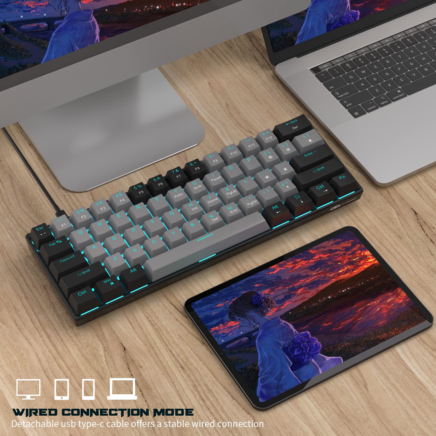 60 Mechanical Keyboard,MageGee Gaming Keyboard with Blue Switches and