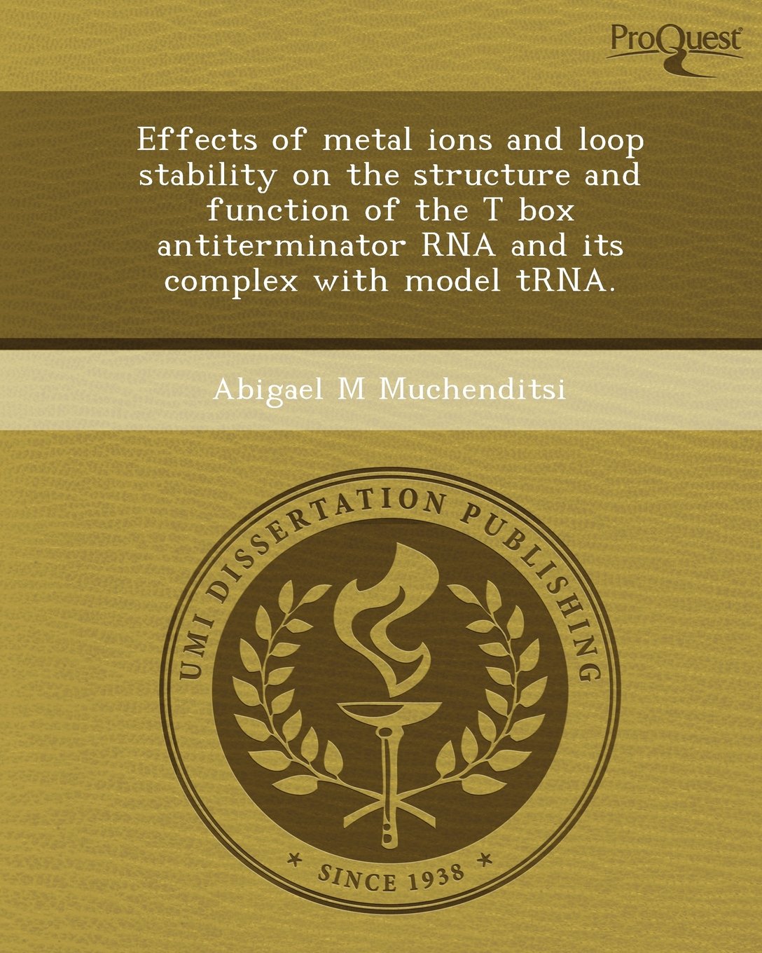 Buy Effects of Metal Ions and Loop Stability on the Structure and