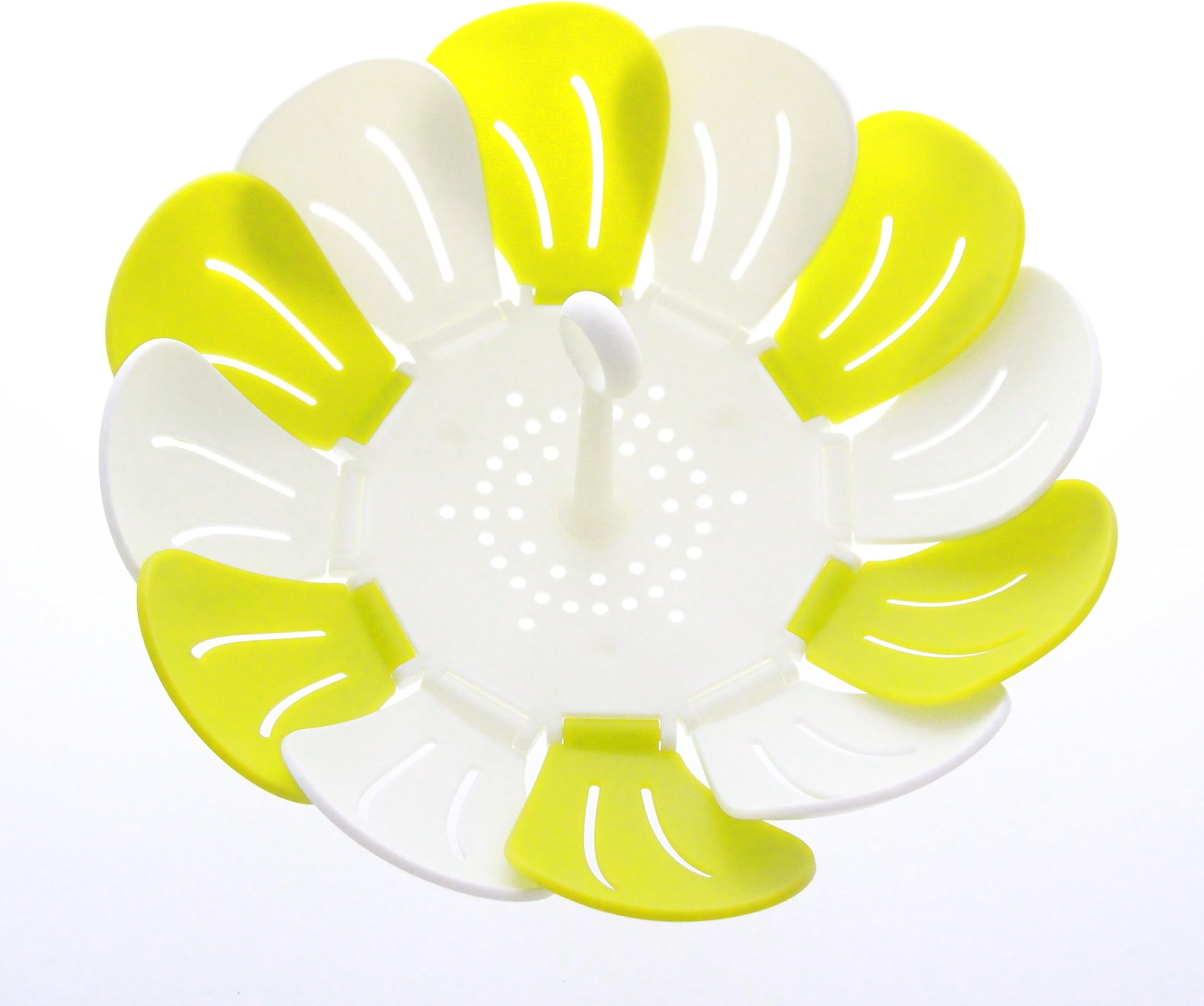 10" Collapsible Plastic Serving Bowl with Strainer - Green