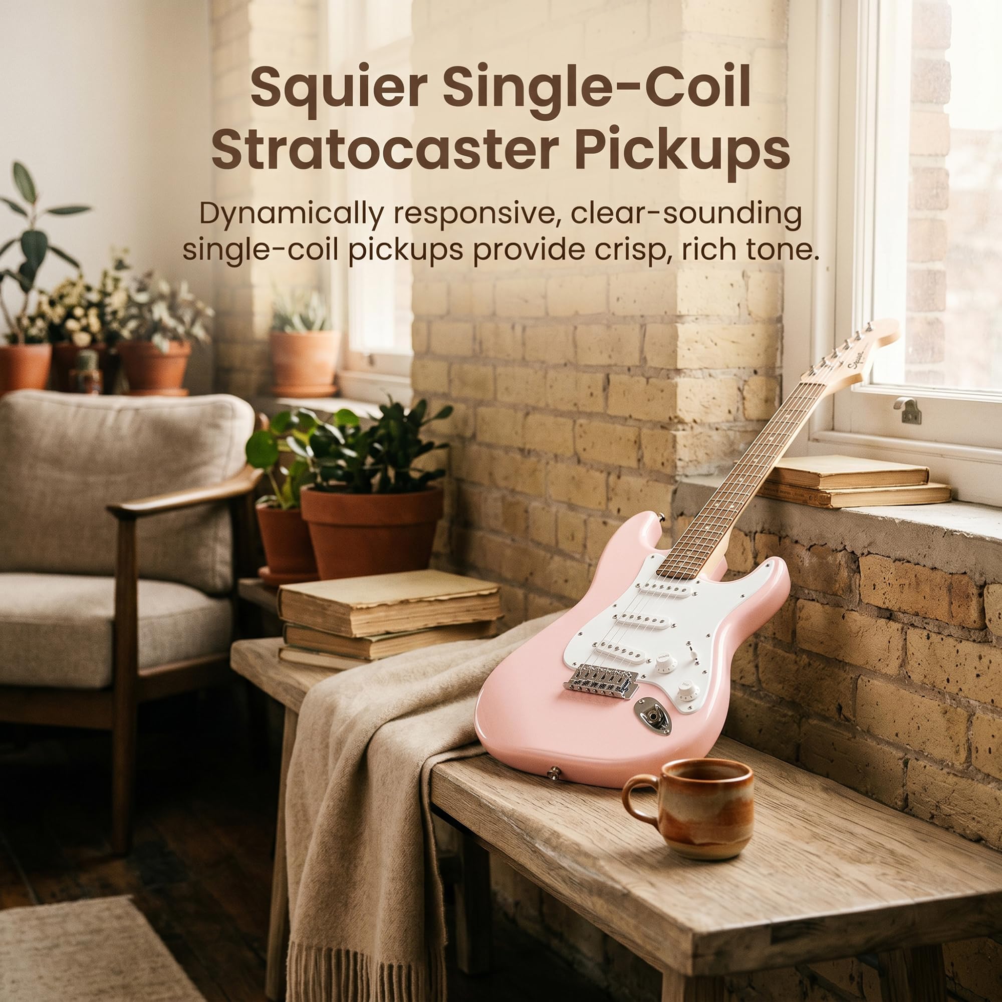 Amazon.com: Fender Squier 3/4-Size Kids Mini Strat Electric Guitar
