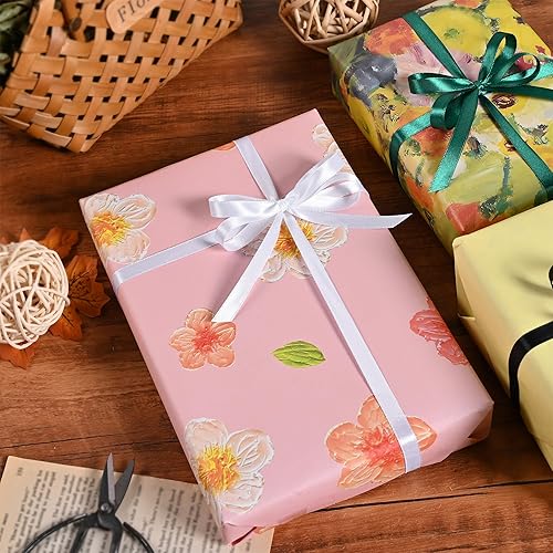 Miniatura 711 de Cinta de satén rosa polvoriento de doble cara de 1/4 pulgadas x 50 yardas, cintas de poliéster polvorientas para envolver regalos, cinta de tela