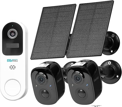 Vicohome 2G6B - Cámara de seguridad solar 2K y timbre de video inteligente DB3 2K con timbre, no necesita NVR, funciona con pilas, fácil de