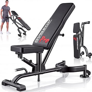 OPPSDECOR Weight Bench, 1000LBS ASTM Adjustable Workout Bench for Home Gym