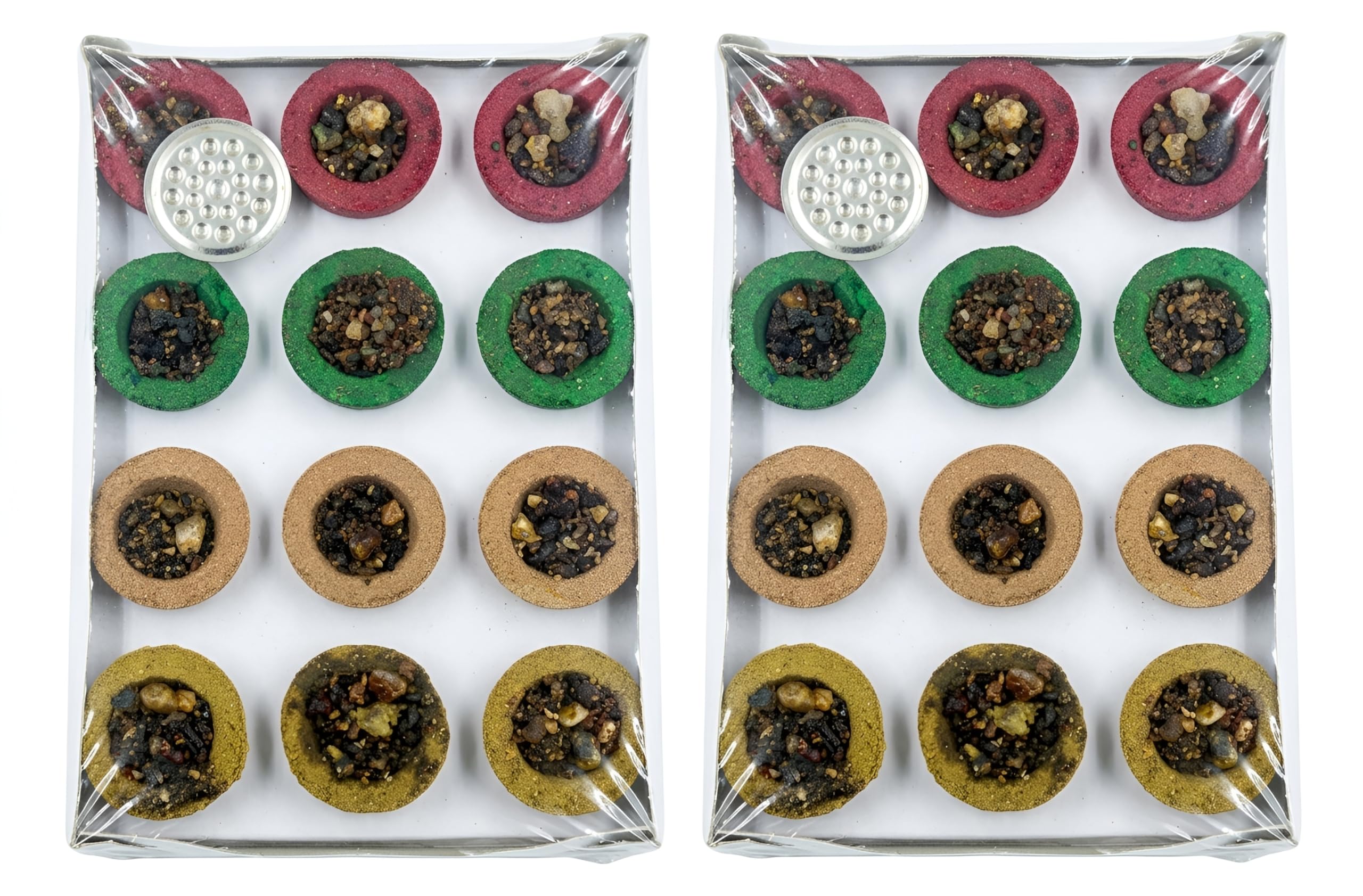 Sambrani Dhoop Cup Scented Dhup Rose Mogra Sandal Guggal for Pooja Havan Prayer & Home Fragrance & Festivals (24Pcs Pack) with 2 Holder Stand-image-35