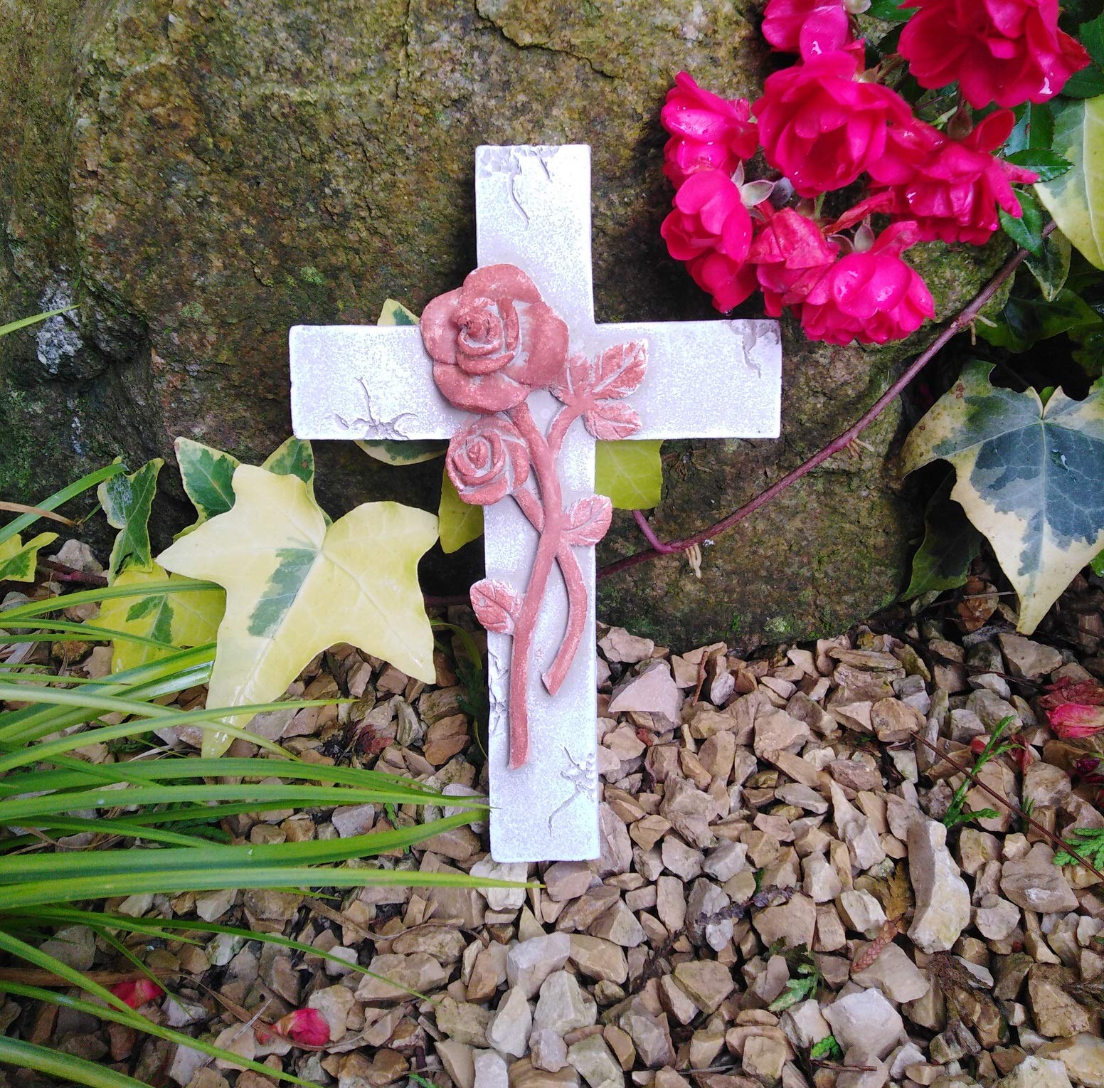 Radami Grabkreuz Deko Grabfigur