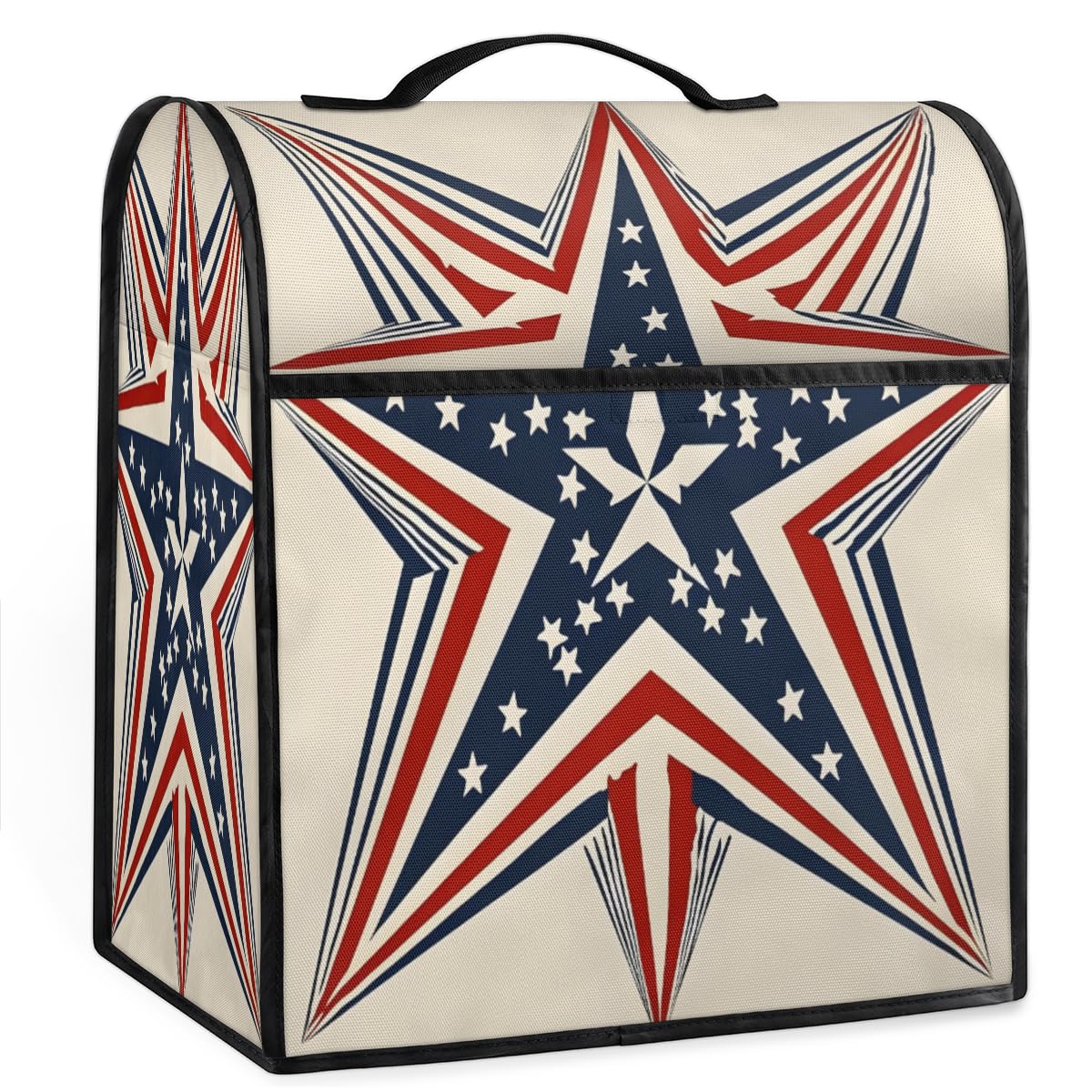 Coffee Maker Cover Five-pointed Star American Kitchen Appliance Covers Small Appliance Covers Blender Cover Juicer Cover Dust Covers for Kitchen Appliances with Top Handle and Pockets,Washable,B142