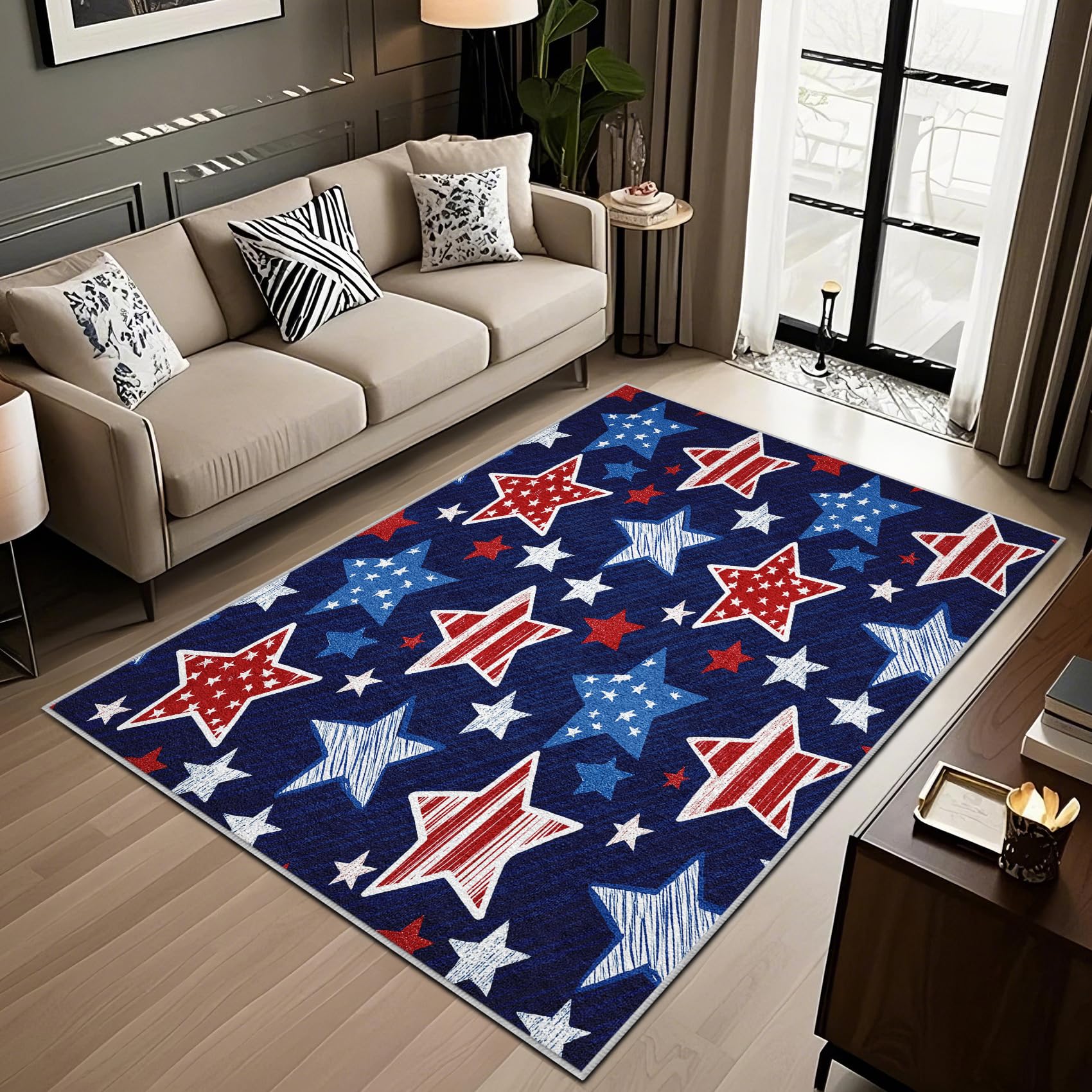 Tapis antidérapant doux motif feuille abstrait pour protéger et décorer vos sols