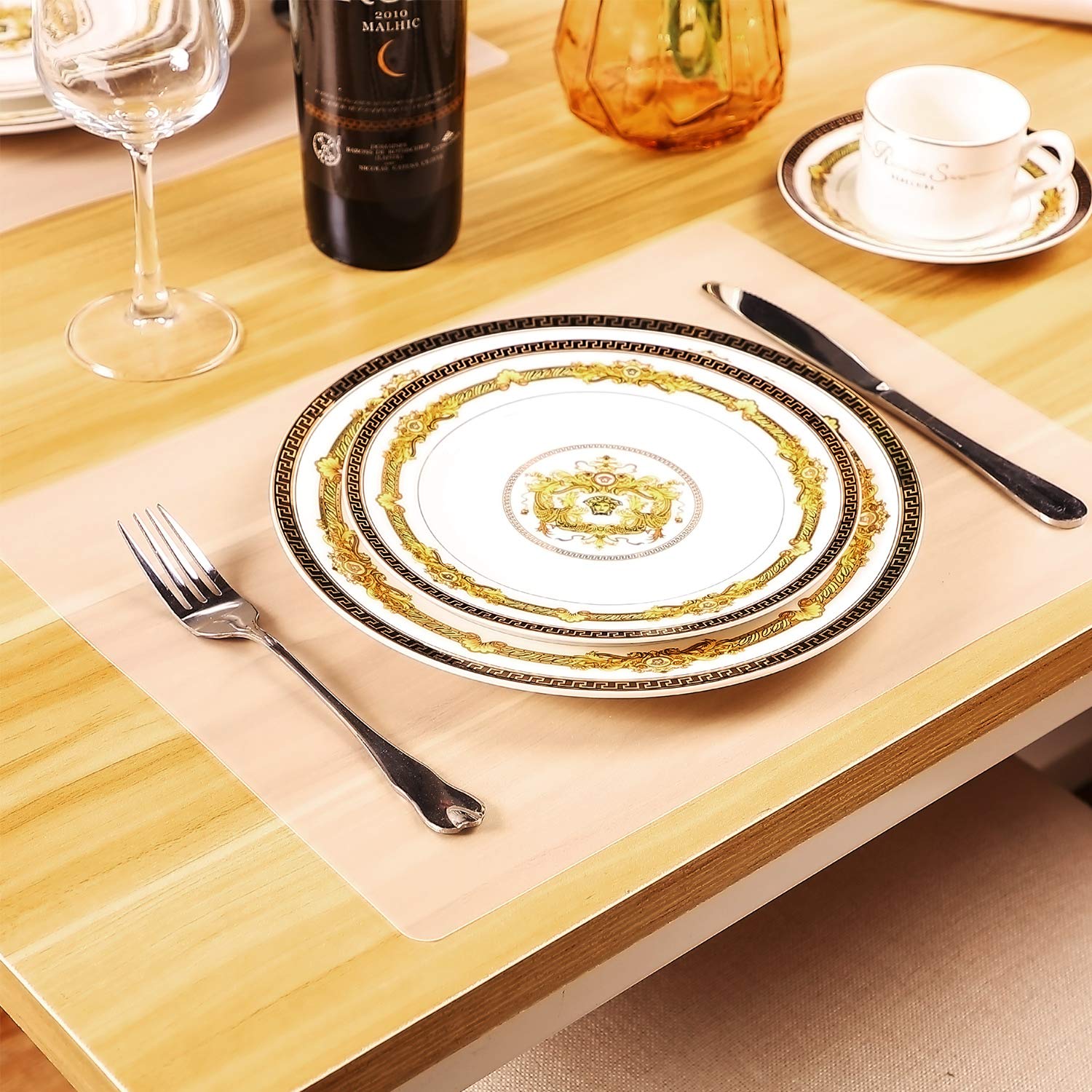Image secondaire de BOAO 6 Pièces Sets en Plastique de Table Sets de Table Résistant à la Chaleur Sets de Table pour Table Salle à Manger Cuisine (4
