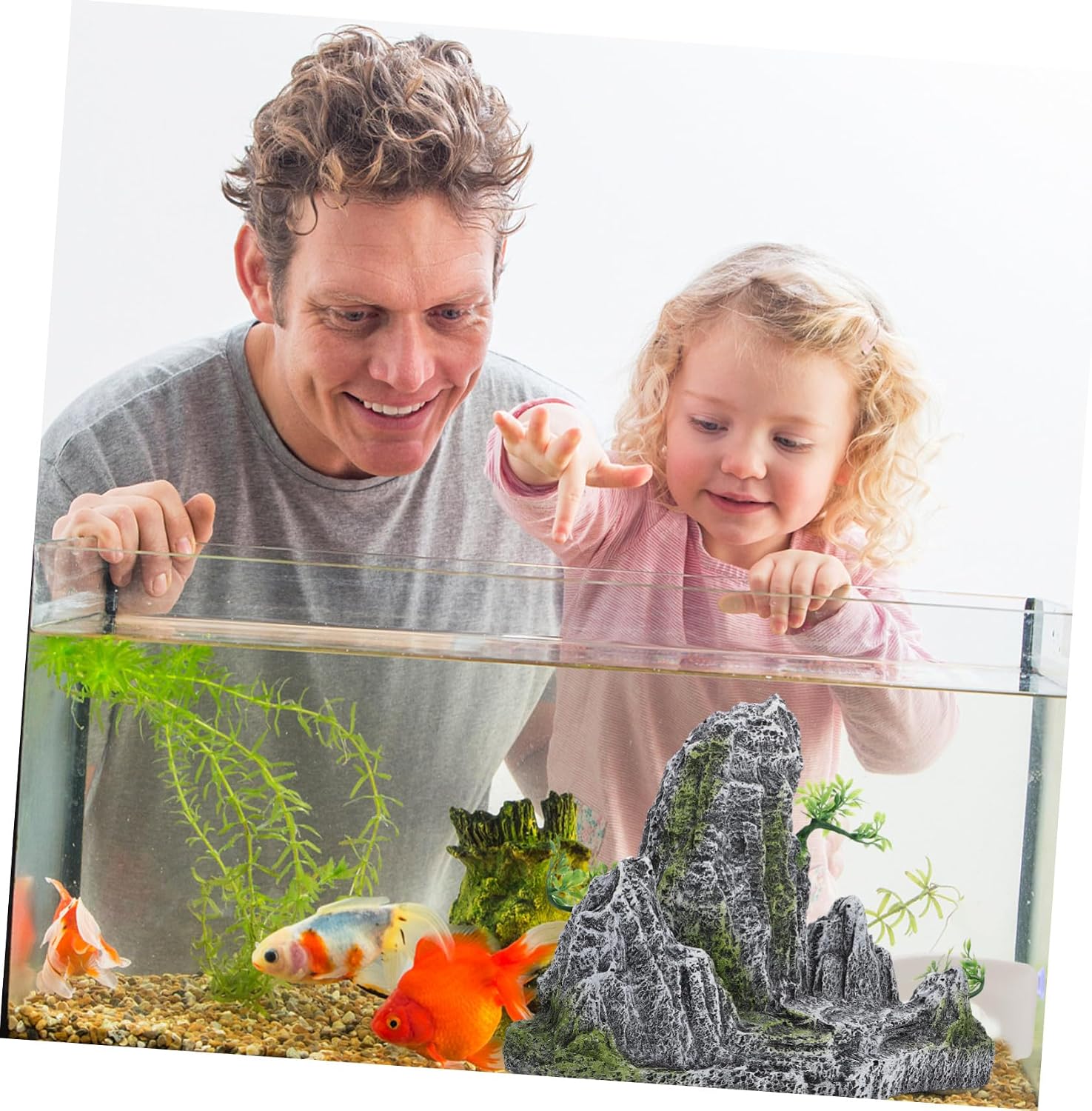 Resin Rockery Decor Aquarium Fish Tank Landscaping Artificial Rockery Statue for Water Tank Decoration Safe Non-Toxic Design