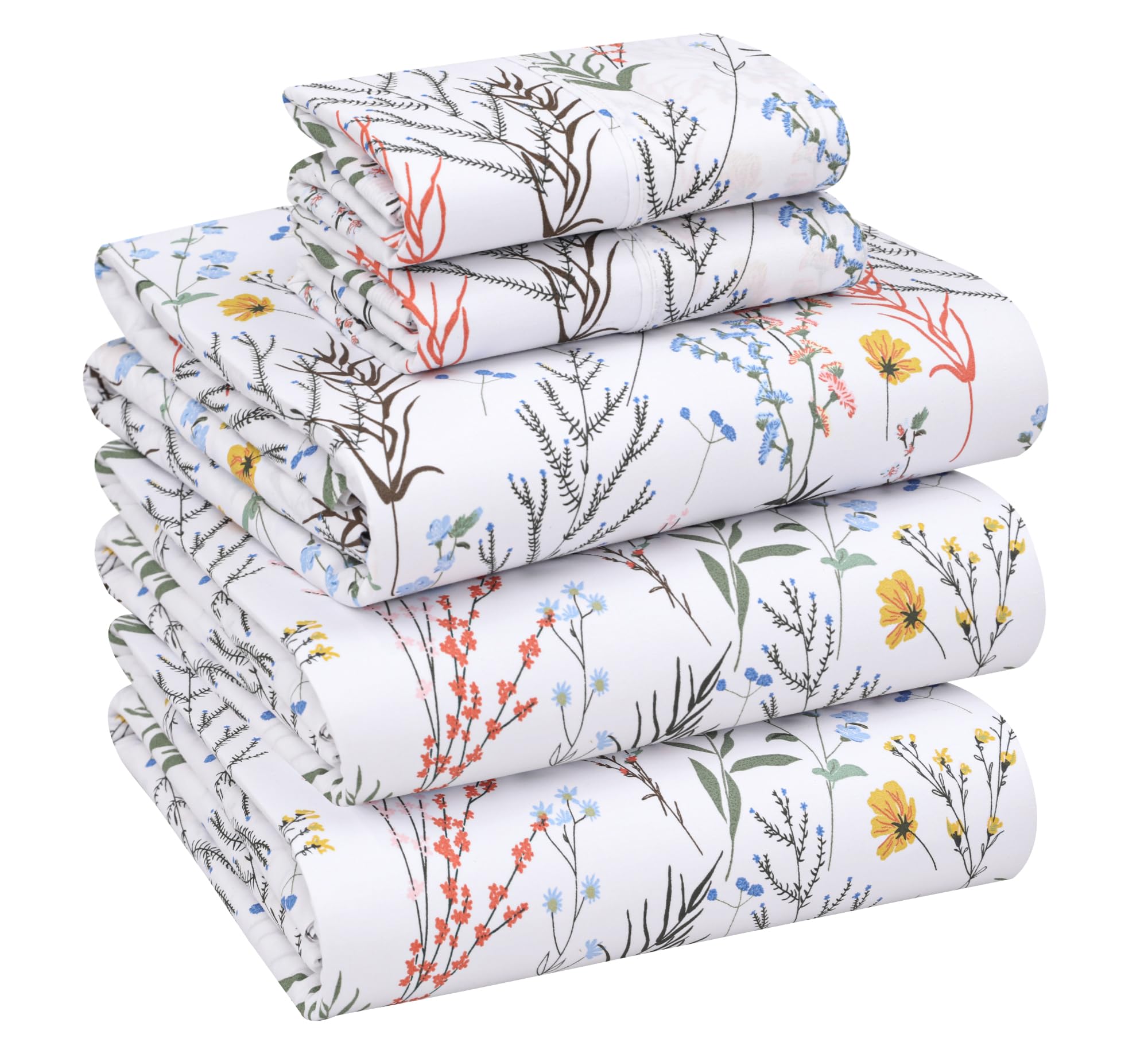 RUVANTI Cotton Percale Split King Sheets
