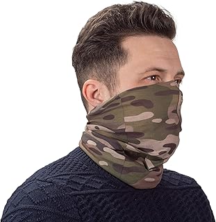 He Is My Refuge Camo Green One Size Cloth Fashion Face Covering Neck Gaiter