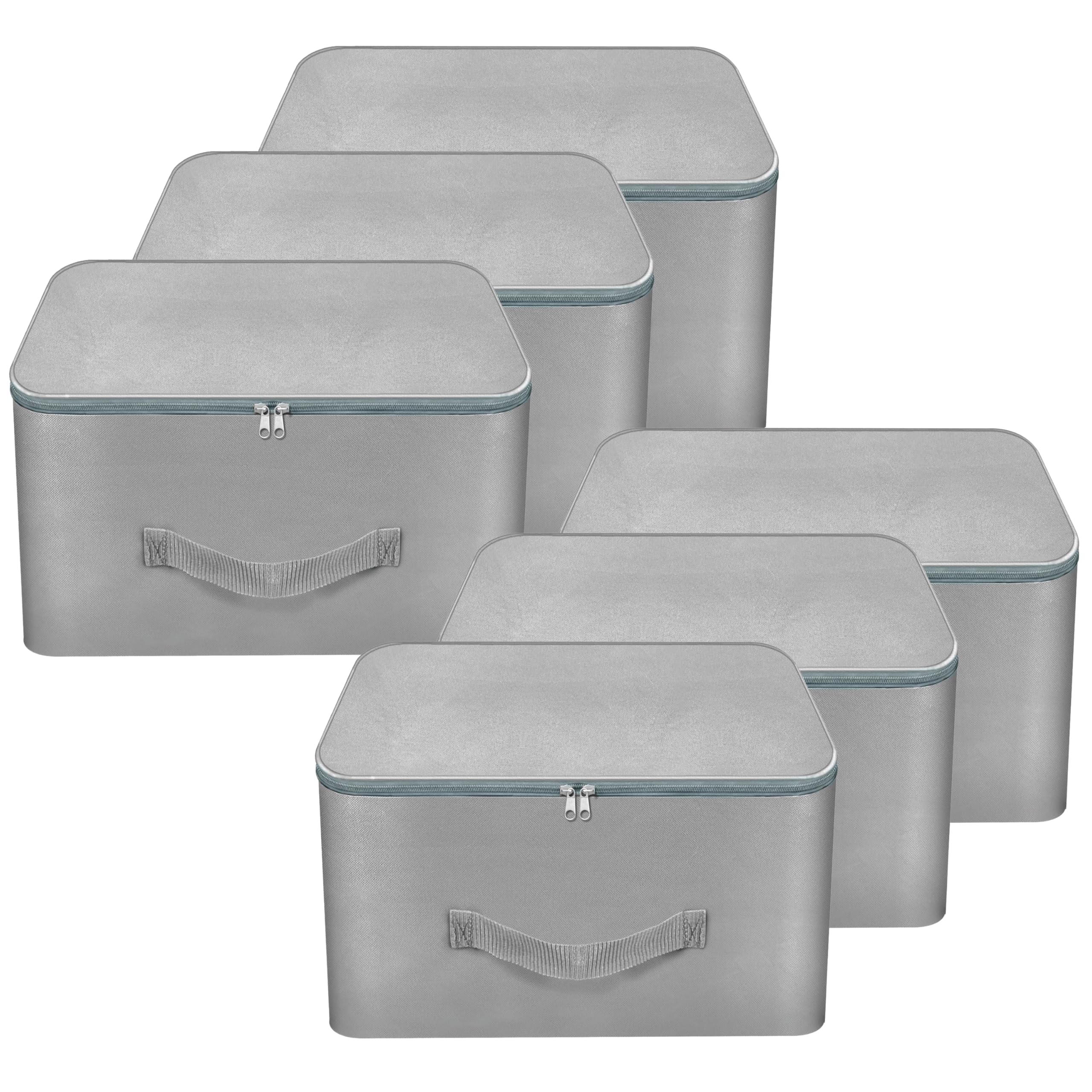 Storite 6 Pack Nylon Wardrobe Bag Underbed Cloth Storage Organizer