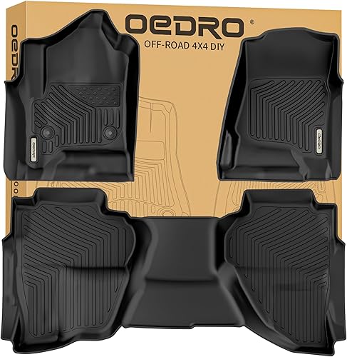 Miniatura 1 de OEDRO Alfombrillas para Chevrolet SilveradoGMC Sierra 1500 Double Cab 2014-2018, Silverado LDSierra Limited 2019 2500HD3500HD 2019 protectores para