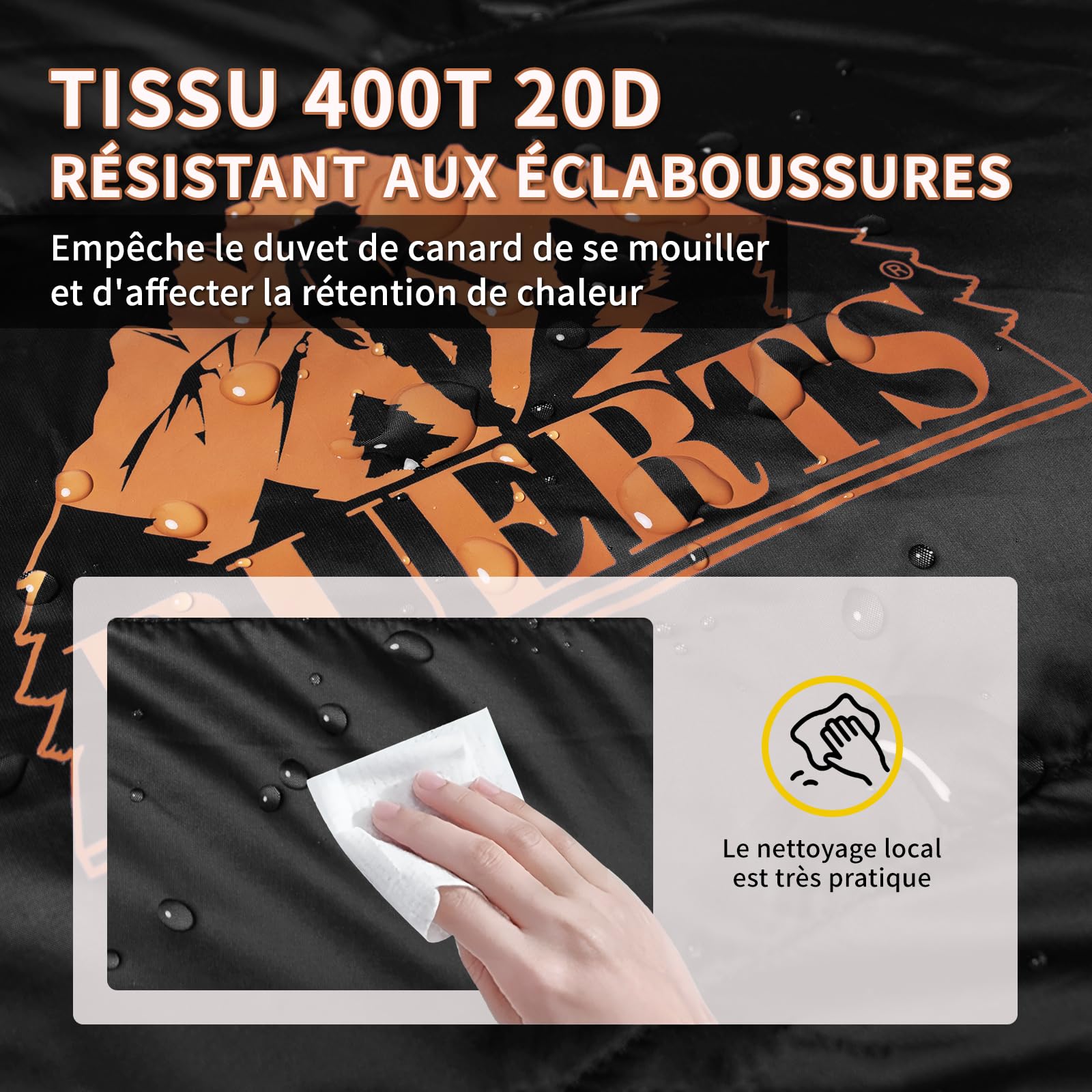 Sac de Couchage Duvet Hiver, XXL Adulte, 3 Saisons, Ultra-Léger, Idéal Camping, Randonnée, Backpacking et Survie en Plein Air