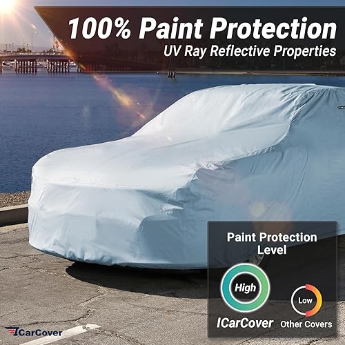 Miniatura 8 de iCarCover Compatible con Porsche 928 1978-1986 Premium Full Car Cover impermeable resistente a todo tipo de clima, personalizada para interiores y