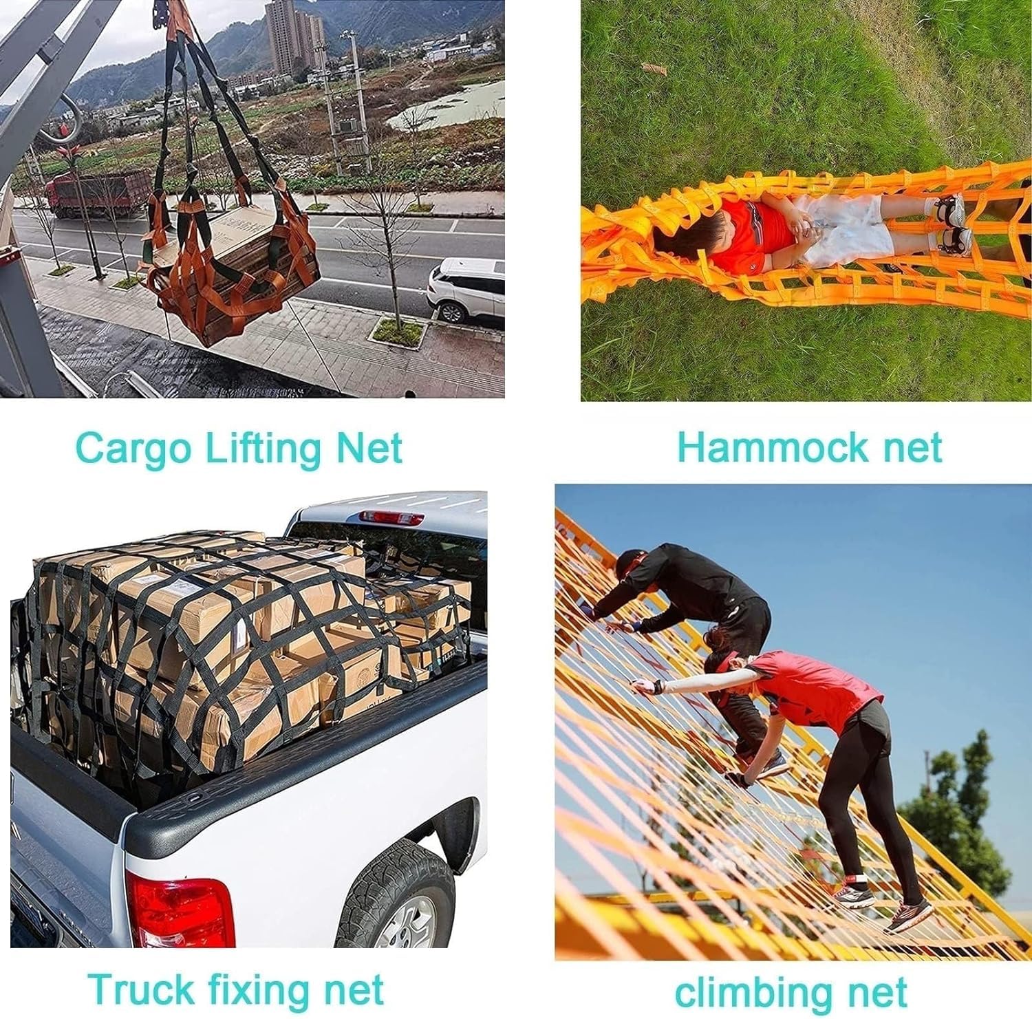 Generisch Hebenetz für Materialtransport, Schwerlast-Hebegurt und Lastennetzgurt für sicheres Heben und Verladen, ideal für Lager und Baustellen