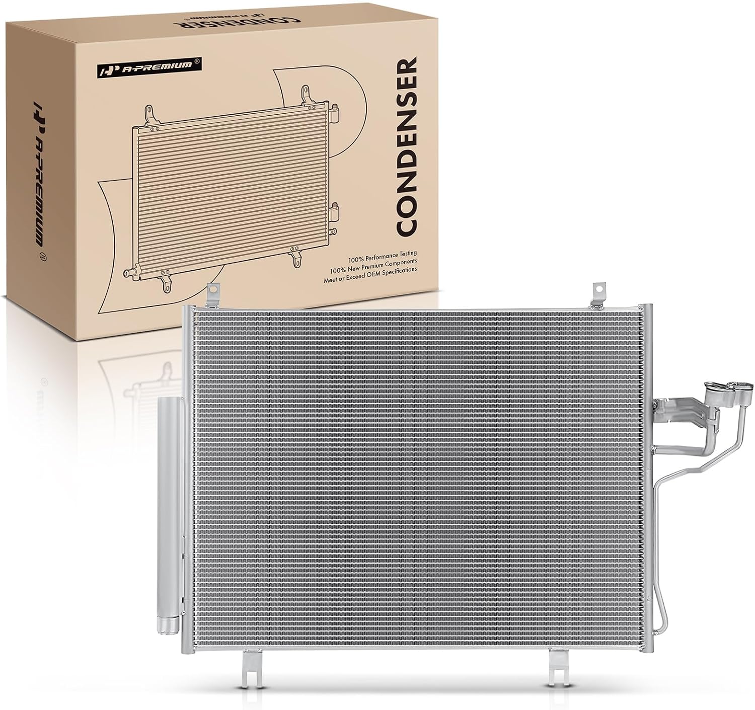 A-Premium Air Conditioning A/C Condenser Compatible with Mazda CX-9 CX9 2016-2022 L4 2.5L Turbocharged, Replace# TK4861480