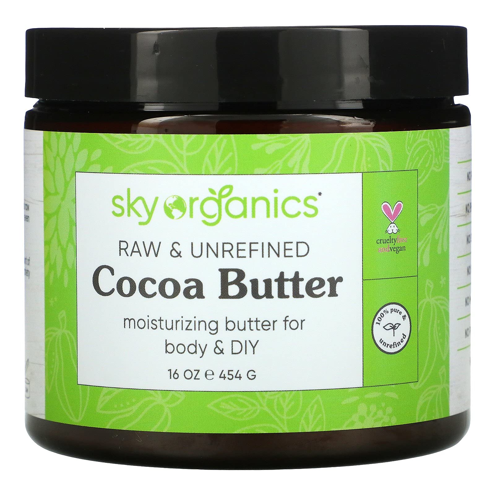 Sky Organics, Organic Unrefined Raw Cocoa Butter, 16 oz (454 g)
