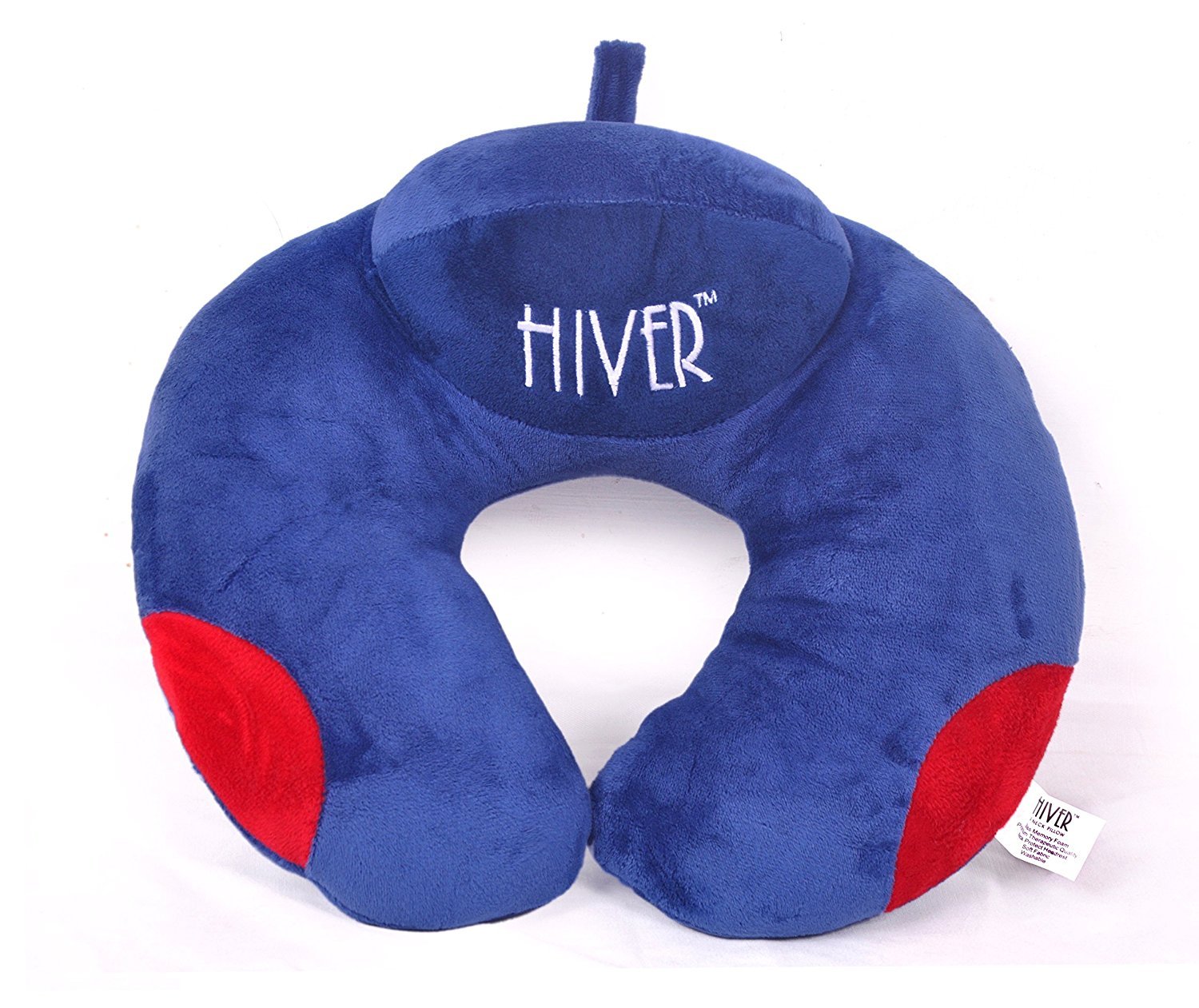 Memory Foam Neck Travel Pillow Neck Pillow with Elevated Headrest (Velvet)-image-8