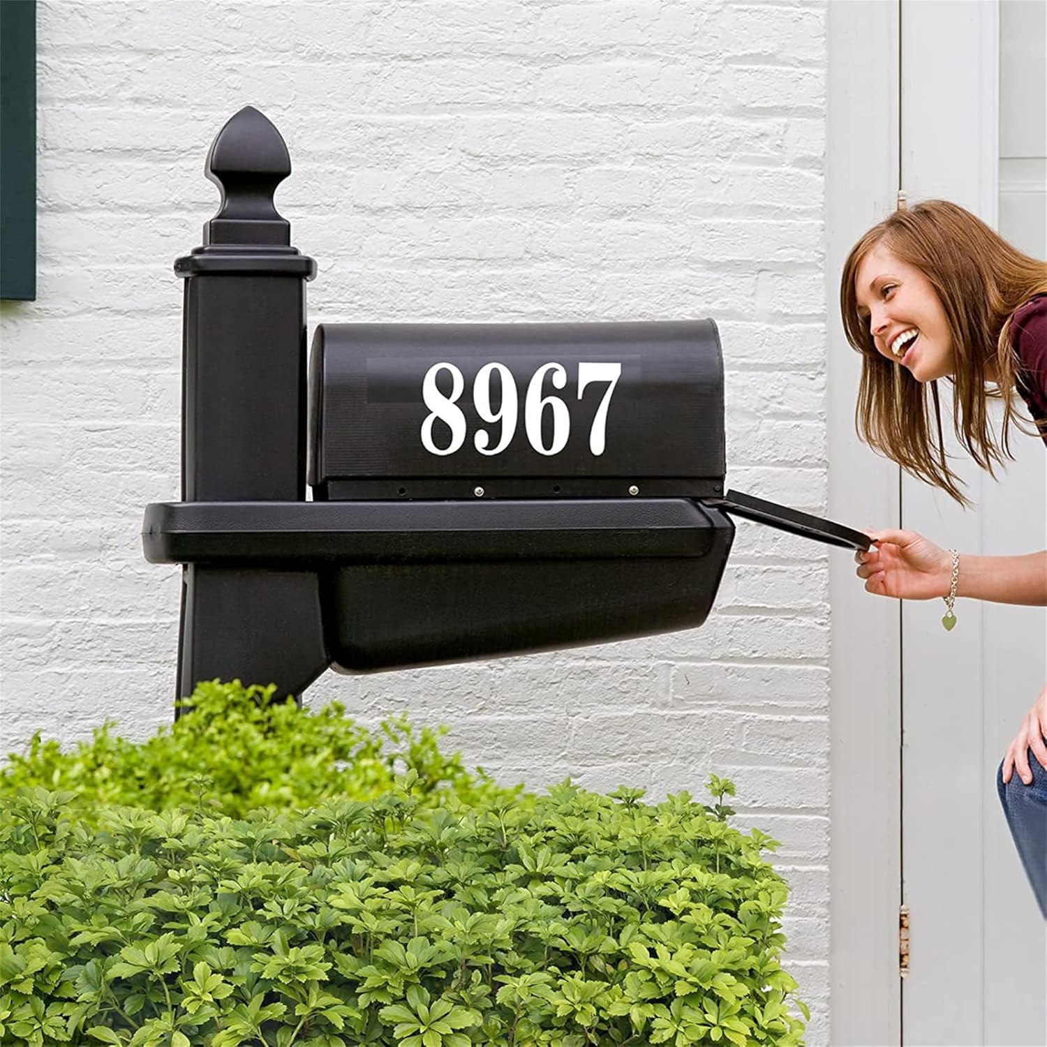 50pc Reflective Mailbox Numbers Sticker Decal Die Cut Classic Style Vinyl Colorful Waterproof Number Self Adhesive For Mailbox, Windows, Cars, Door, Trucks Homes and Address Number (colorful, 2 inch)