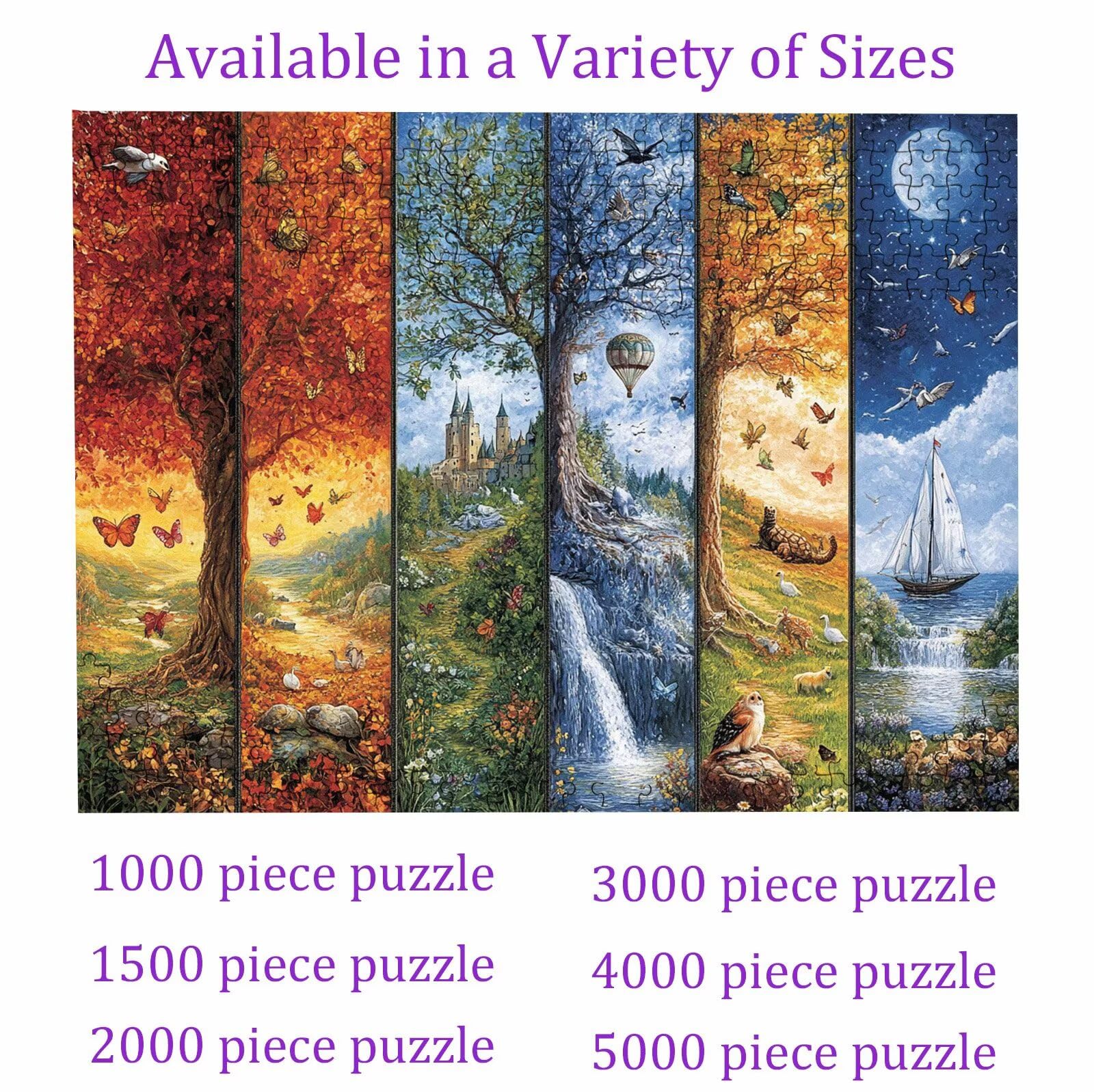 Puzzle 1000 elementów, abstrakcyjne drzewo (7), puzzle 1000 elementów dla dorosłych, klasyczne puzzle, trudne puzzle, drewniane puzzle do dekoracji bożonarodzeniowej, prezenty dla kobiet, dekoracja