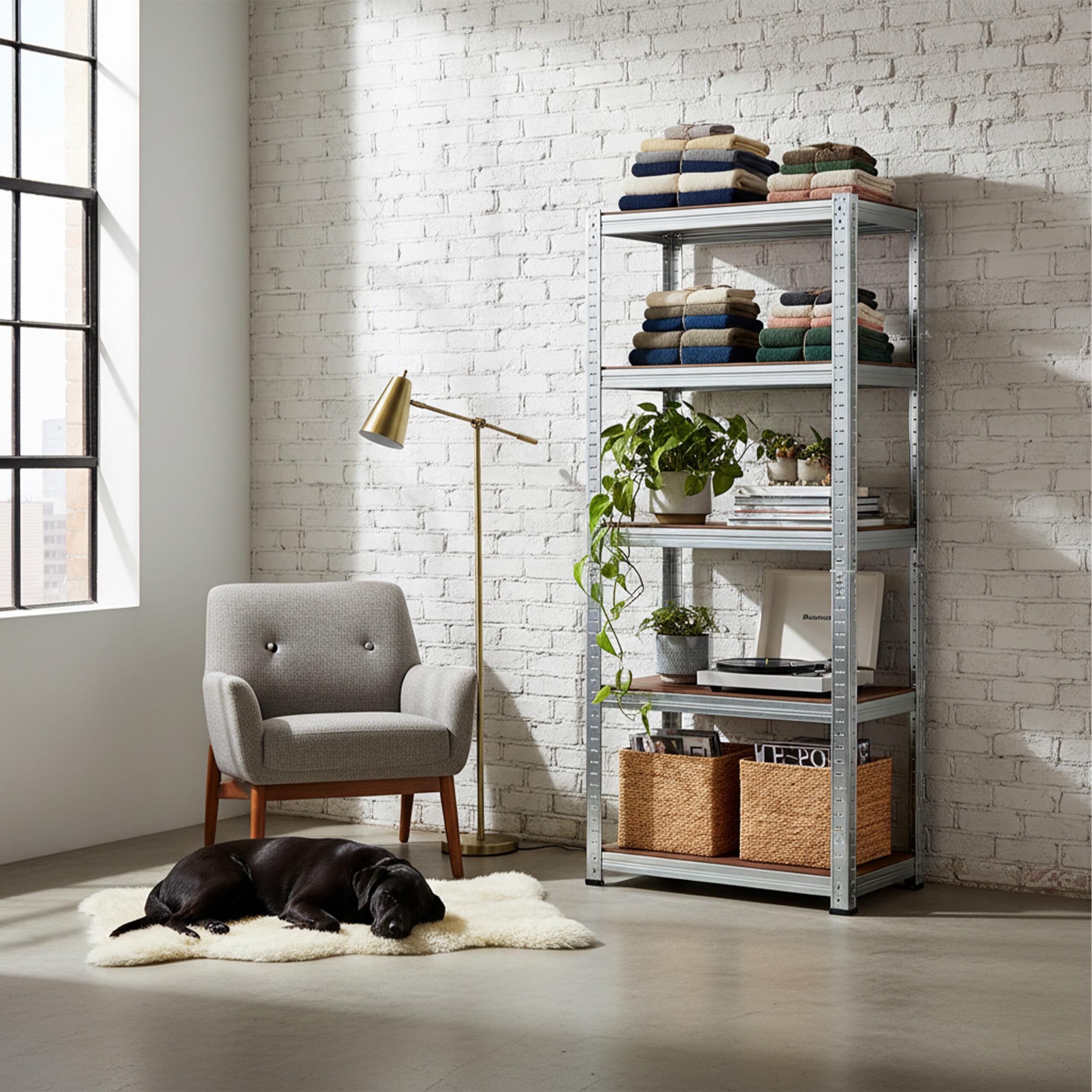 Relaxdays Scaffale portacarichi in Acciaio 5 Ripiani, 180x60x30 cm, Max 875 kg, Argento, Cantina/Garage