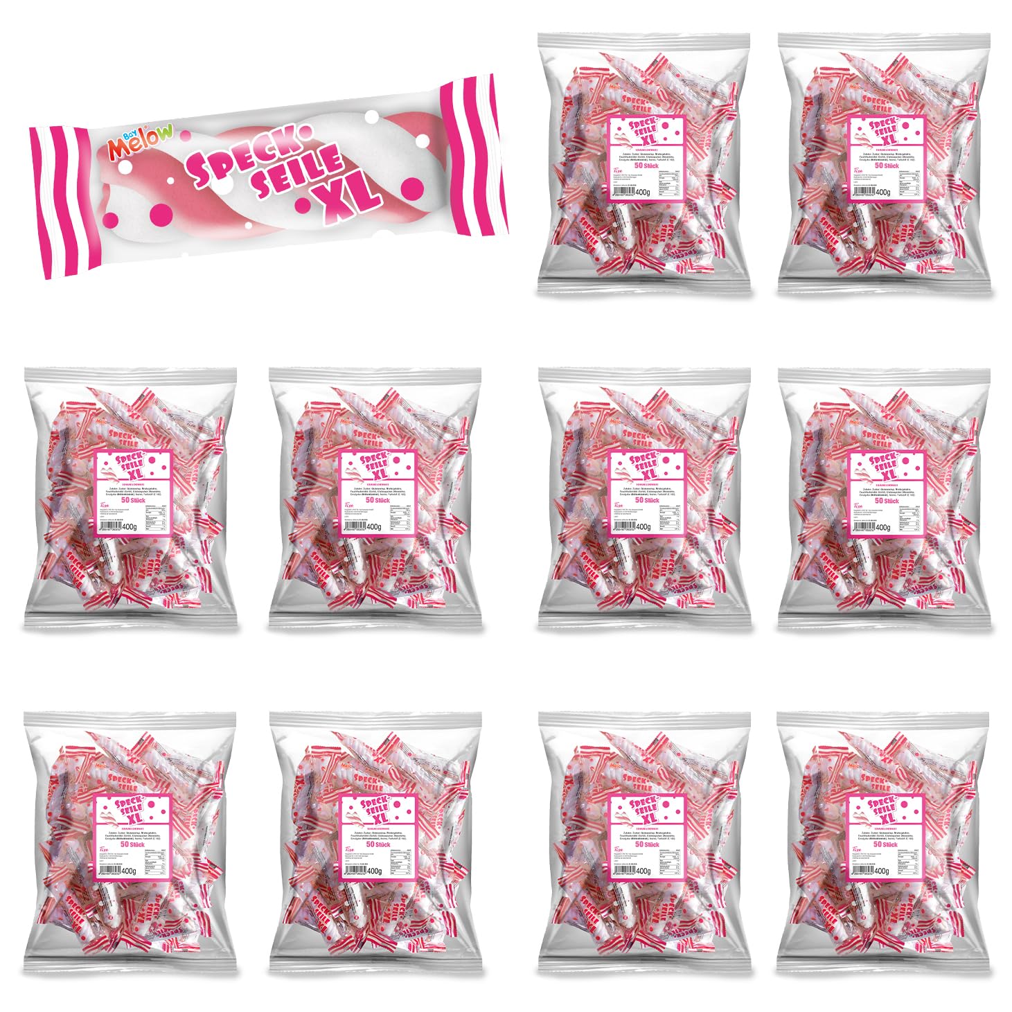 Tise Süsswaren Speckseile XL (500 Stück, 4000g)
