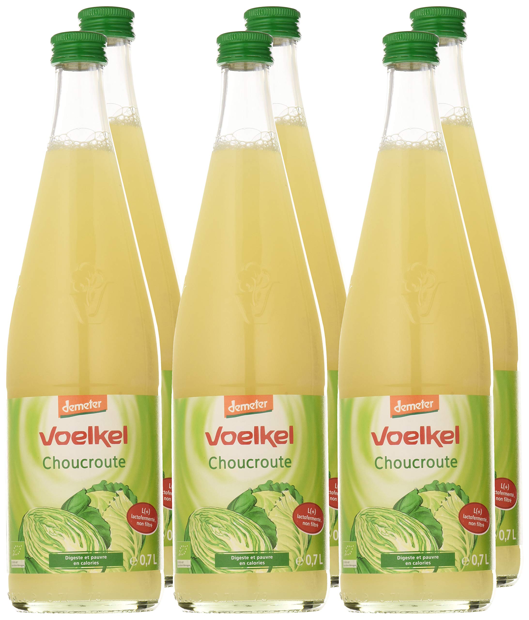 Zumo de Chucrut Lactofermentado BIO - Voelkel - caja de 6 uds de 700 ml. (Total 4200 ml.)