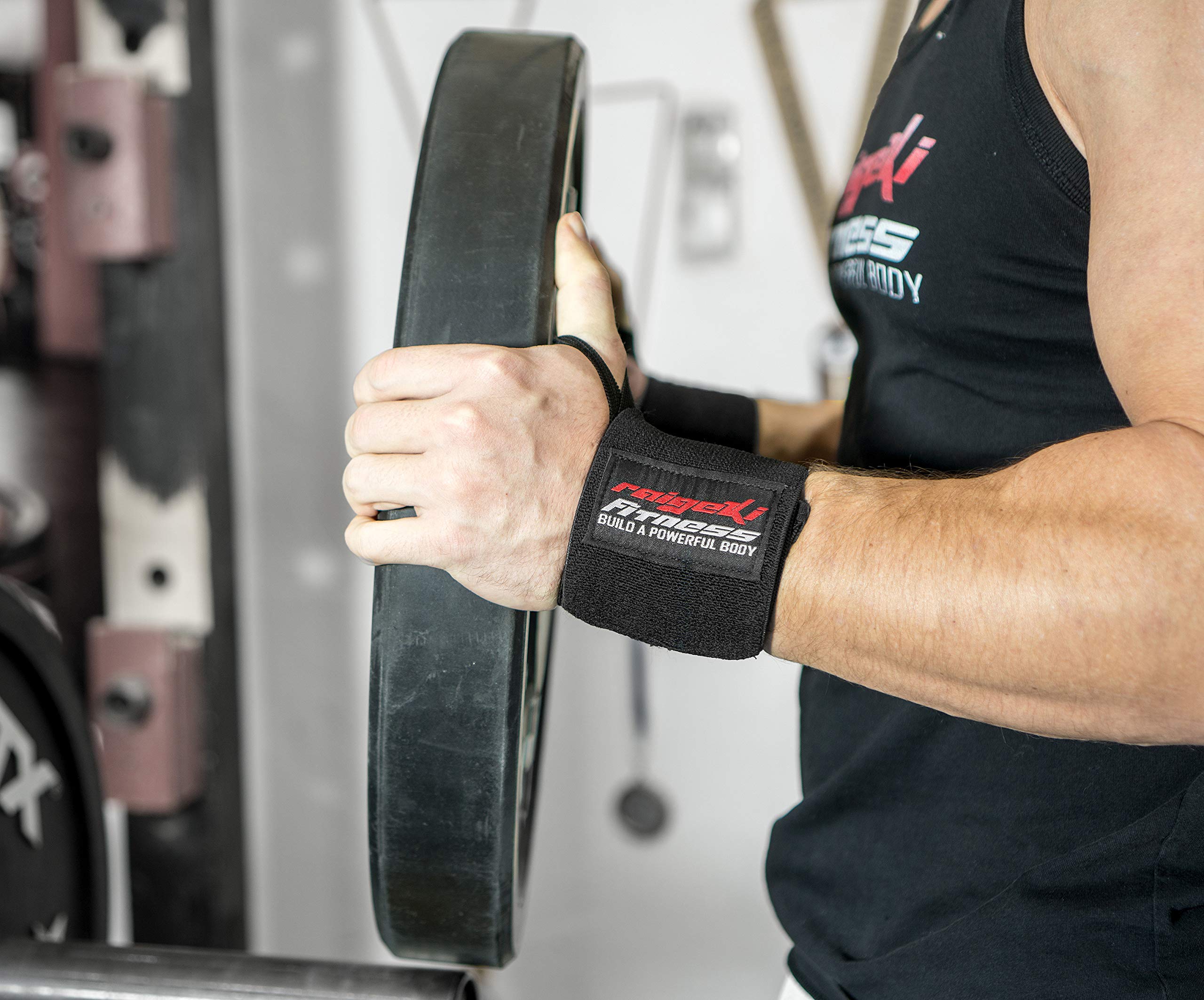 Bandaże na nadgarstki + pomoc do rozciągania Fast Grip [zestaw] profesjonalne szybkie zapięcie (+ plany treningowe) do fitnessu, treningu siłowego i kulturystyki – dla kobiet i mężczyzn
