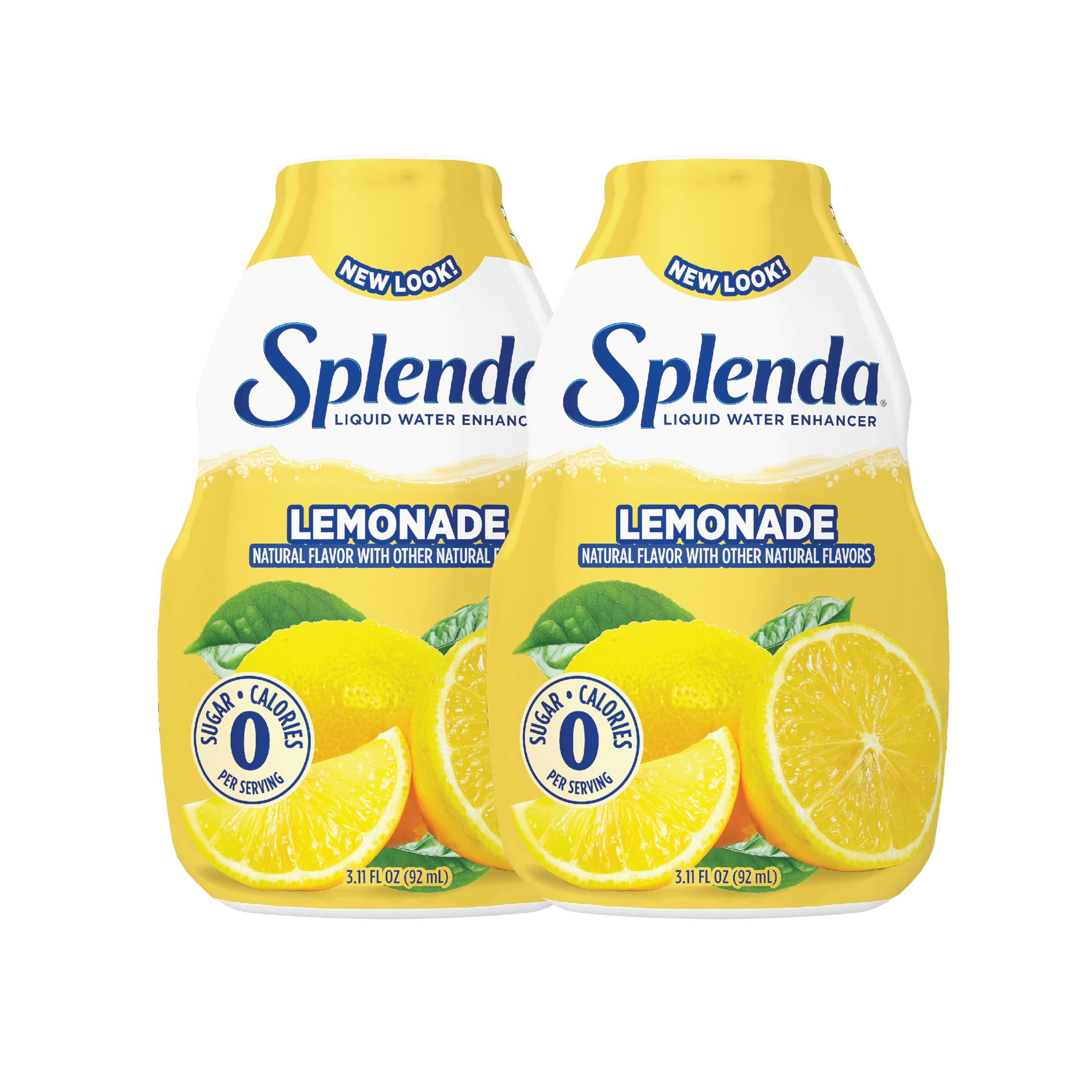 SPLENDA Liquid Water Enhancer Drops, Sugar Free, Zero Calorie, Natural Flavor, Concentrated Drink Mix, 3.11 Fl Oz Each Bottle (Lemonade, 2 Pack) Lemonade 3.11 Fl Oz (Pack of 2)
